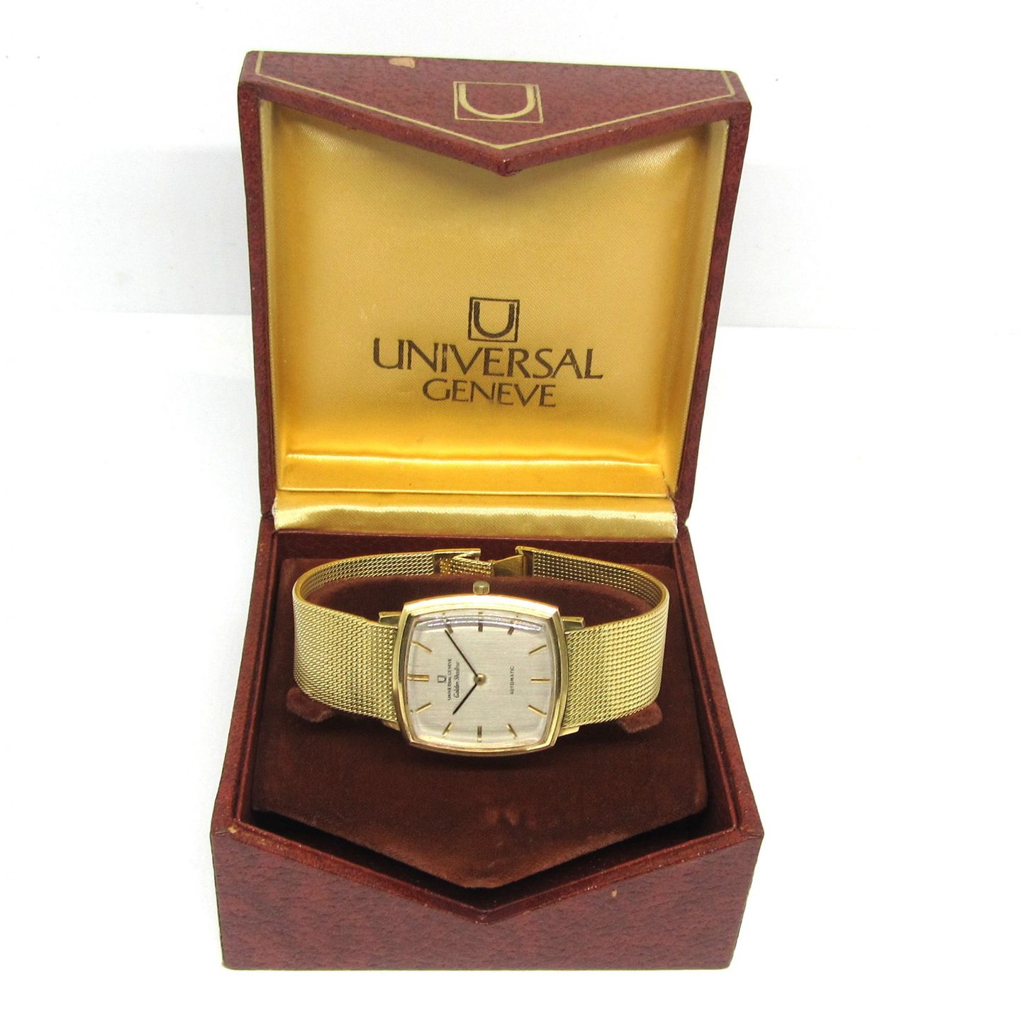 Universal Genève Shadow 166100/02 (Unknown (random serial)) - Grey dial 26 mm Yellow Gold case (4/6)