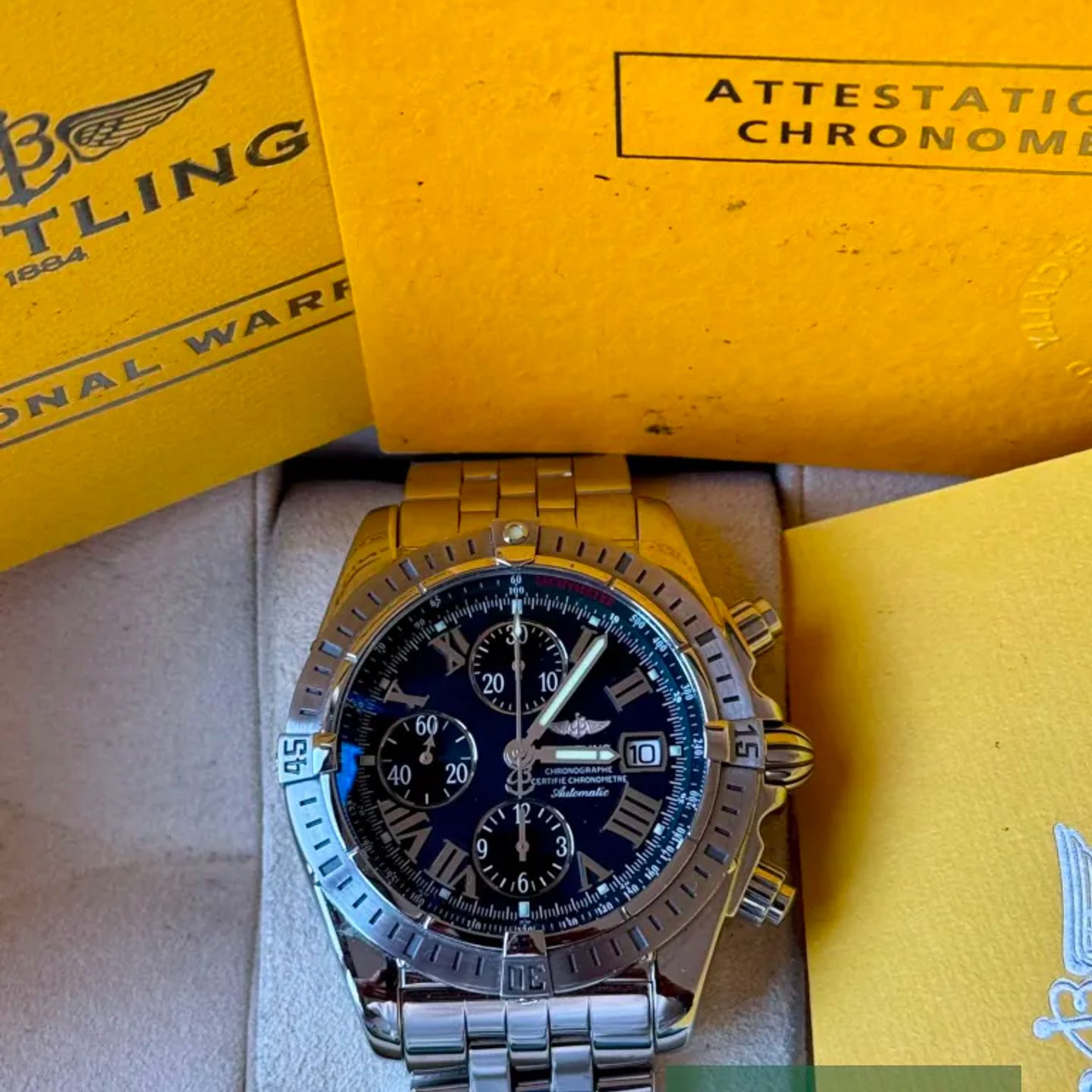 Breitling Chronomat Evolution A13356 (2011) - Black dial 44 mm Steel case (7/7)