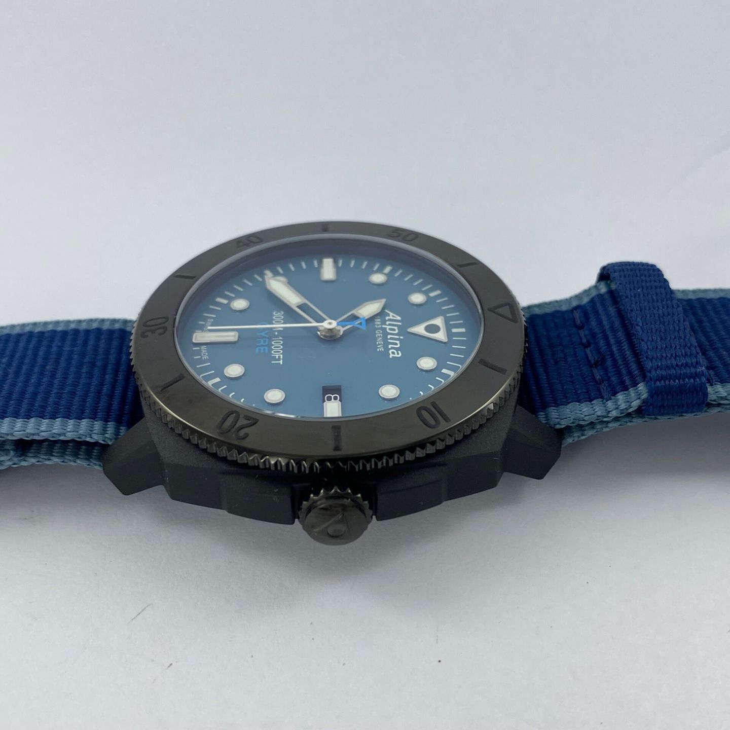 Alpina Seastrong - (Unknown (random serial)) - Blue dial 45 mm Carbon case (2/5)