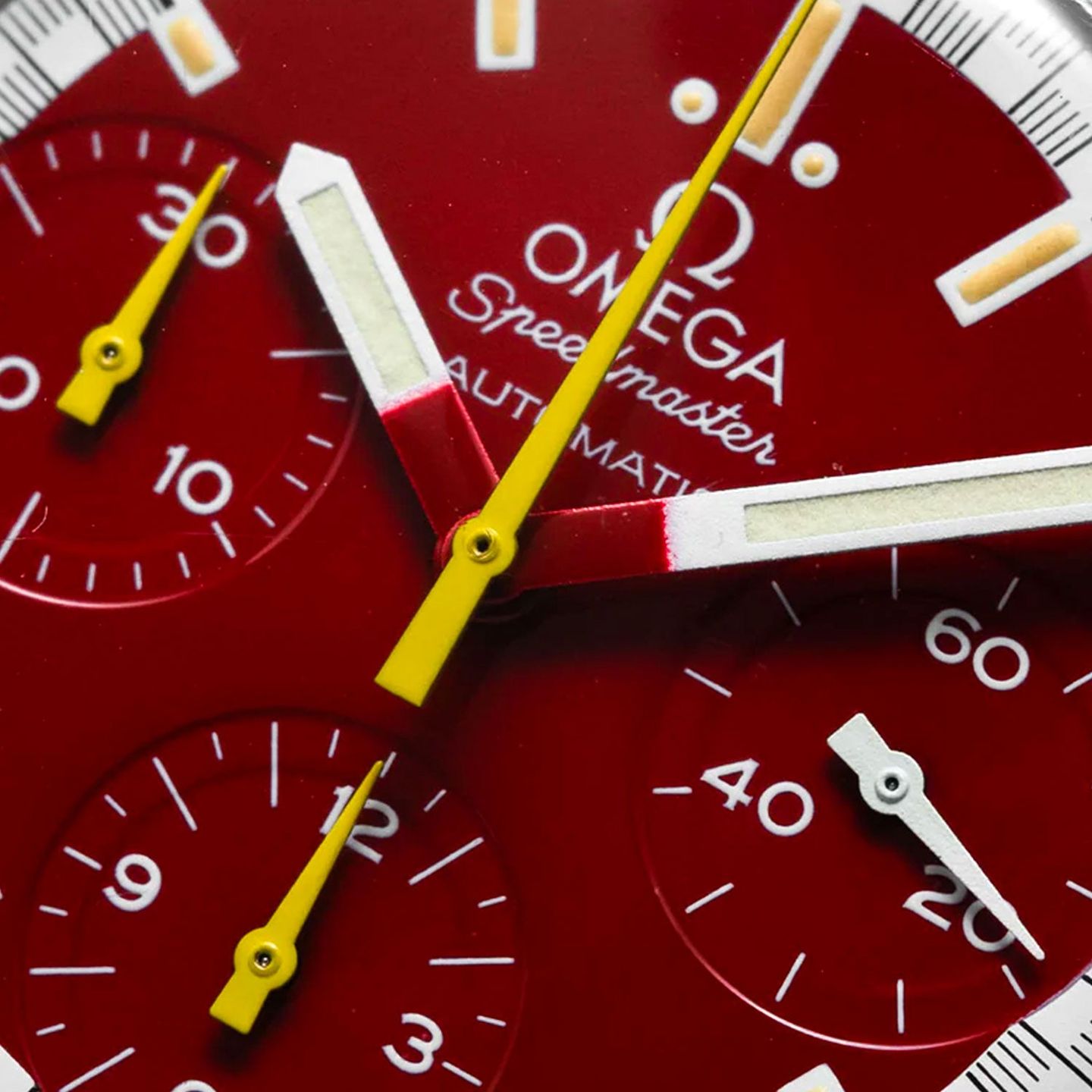 Omega Speedmaster Reduced 3510.61.00 (1997) - Rood wijzerplaat 39mm Staal (3/5)