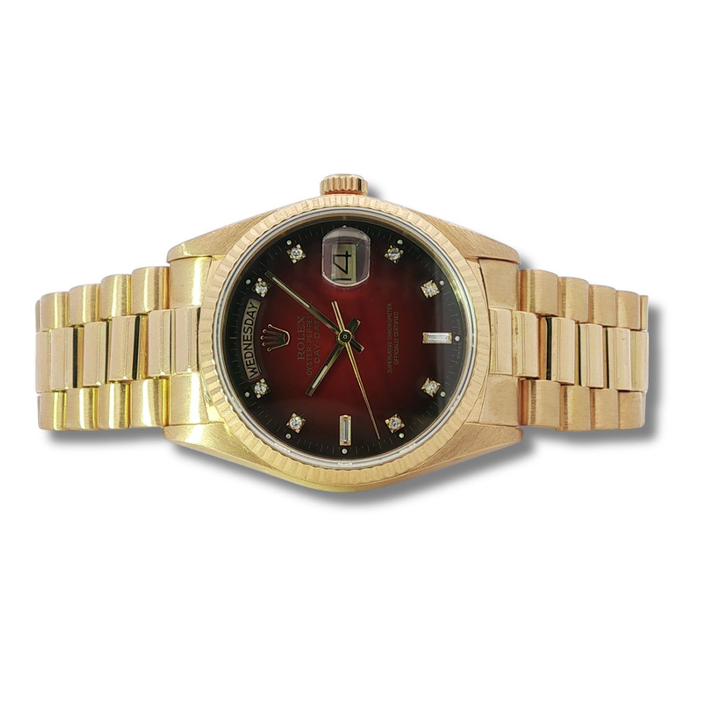 Rolex Day-Date 36 18038 (1986) - Rood wijzerplaat 36mm Geelgoud (6/6)