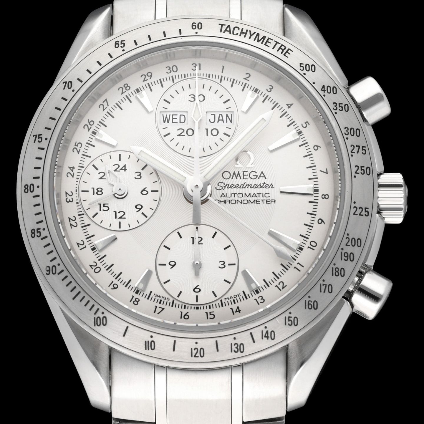 Omega Speedmaster Day Date 3221.30.00 (2013) - Zilver wijzerplaat 40mm Staal (1/8)