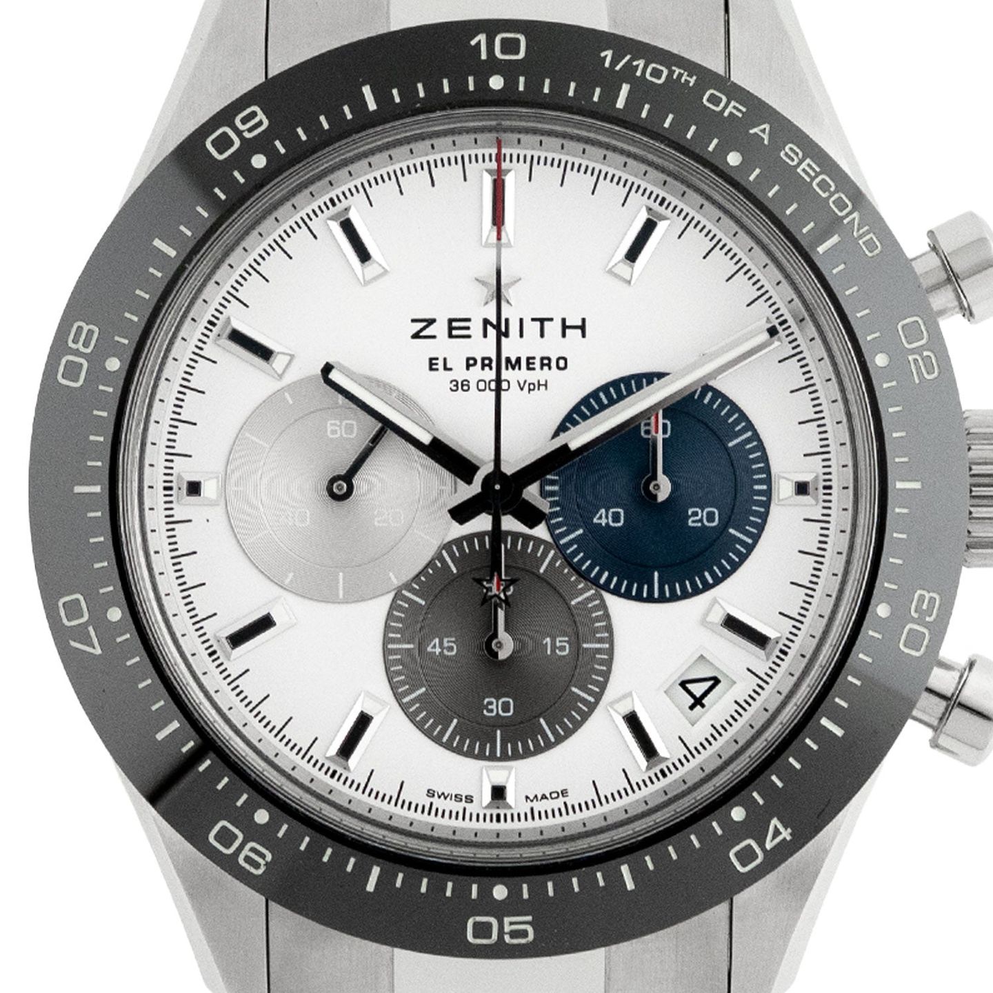 Zenith Chronomaster Sport 03.3100.3600/69.M3100 (Onbekend (willekeurig serienummer)) - Wit wijzerplaat 41mm Staal (2/6)