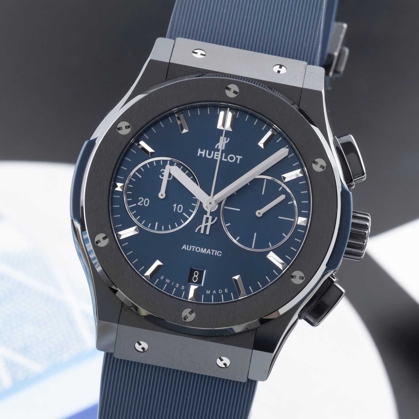 Hublot Classic Fusion Blue 521.CM.7170.RX (2022) - Blauw wijzerplaat 45mm Keramiek (3/8)