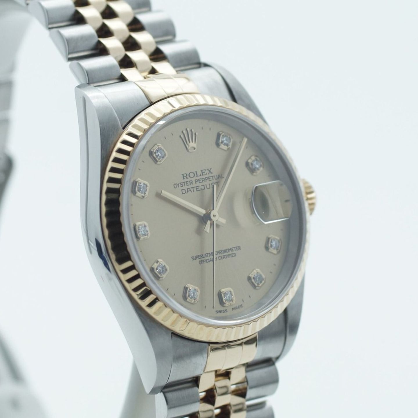 Rolex Datejust 36 16233 (1997) - Champagne dial 36 mm Gold/Steel case (3/8)