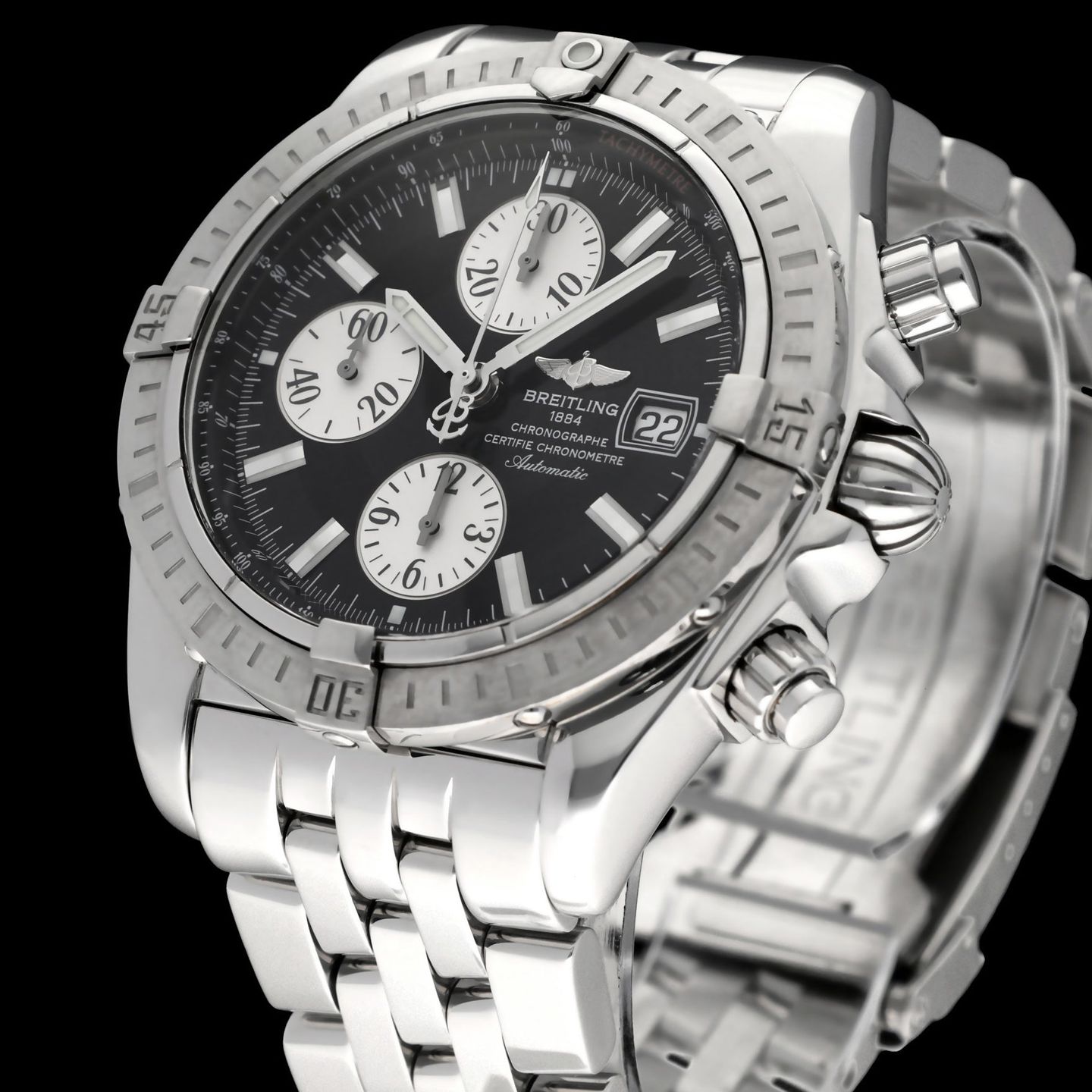 Breitling Chronomat Evolution A13356 (2007) - Zwart wijzerplaat 44mm Staal (6/7)