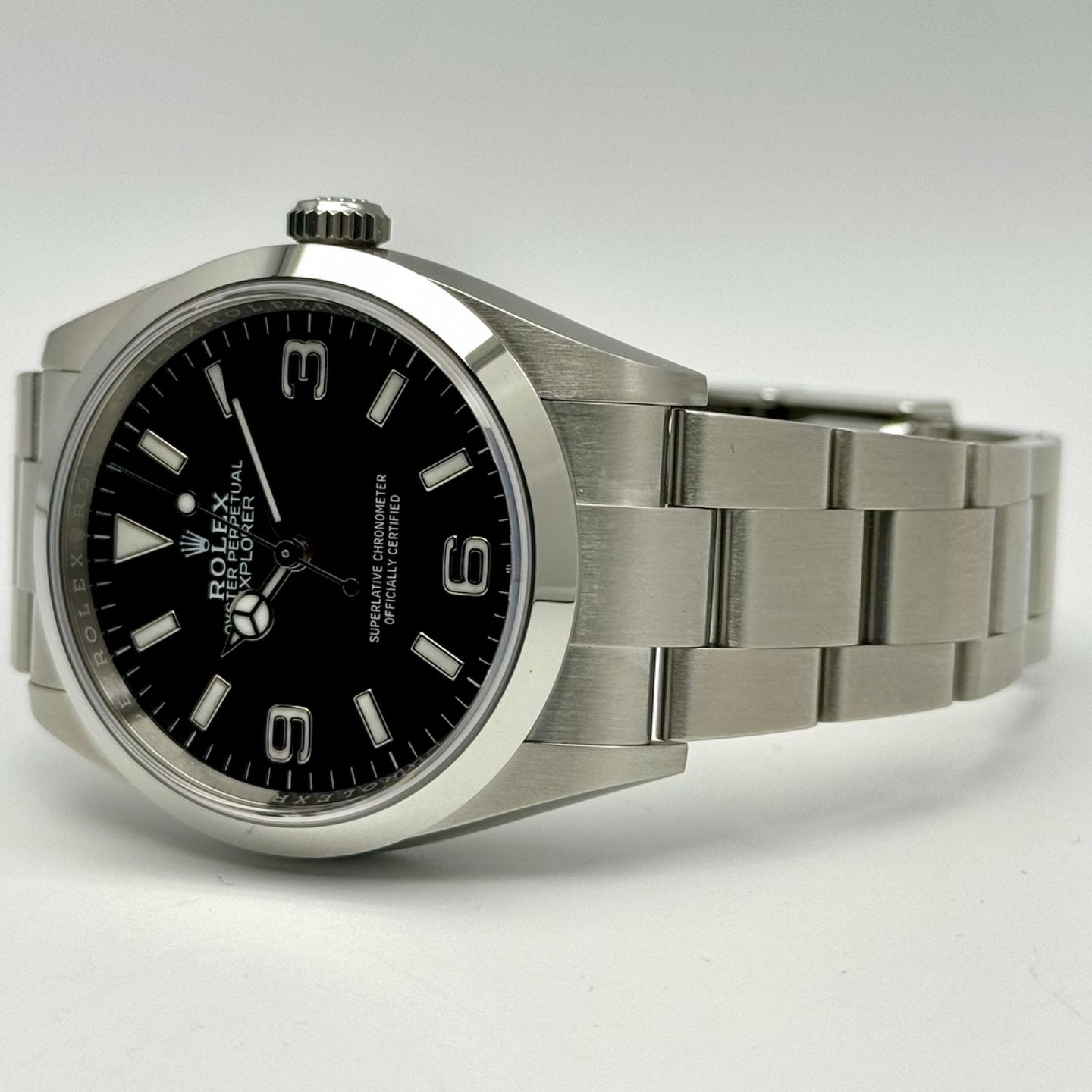 Rolex Explorer 124270 (2021) - Zwart wijzerplaat 36mm Staal (10/10)