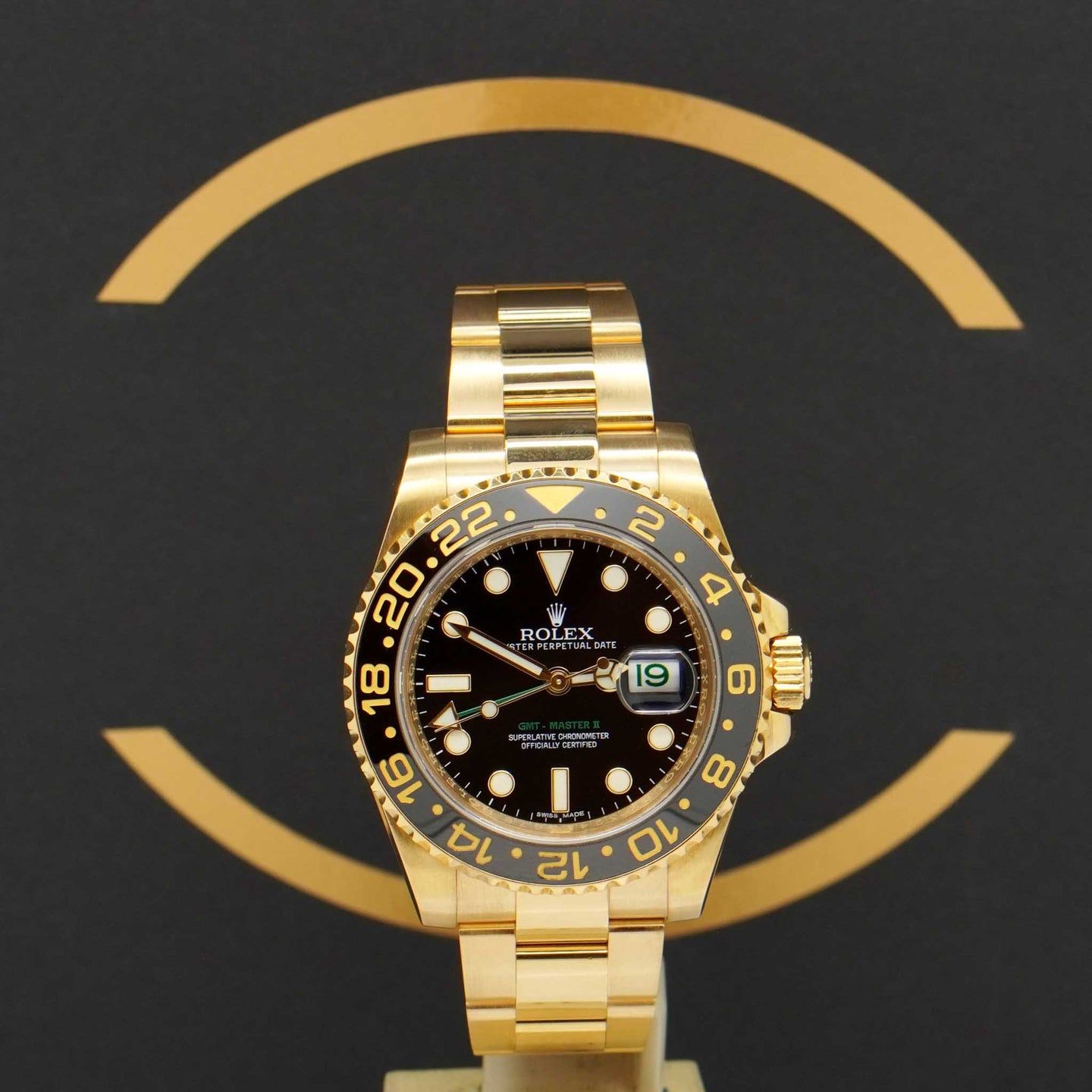 Rolex GMT-Master II 116718LN (2016) - Black dial 40 mm Yellow Gold case (1/7)