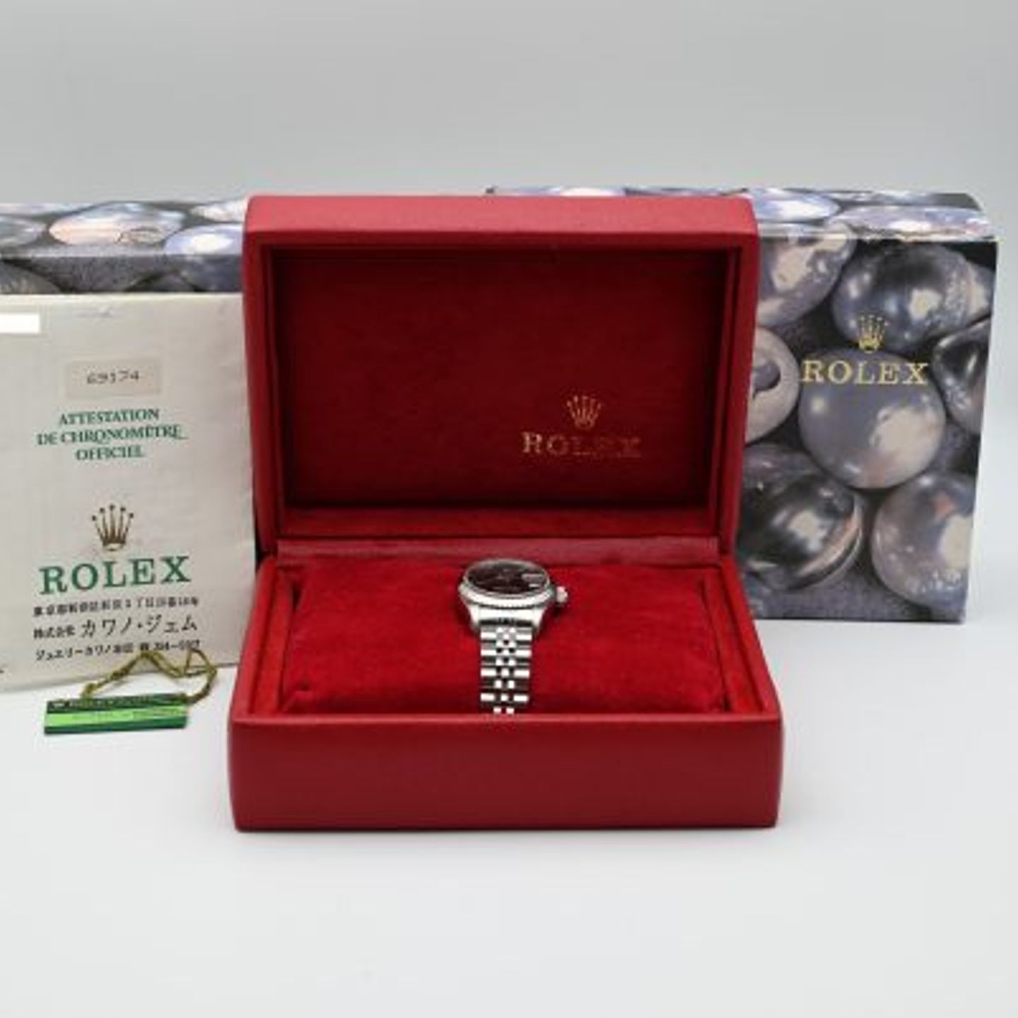 Rolex Lady-Datejust 69174 (1992) - Zwart wijzerplaat 26mm Staal (2/8)