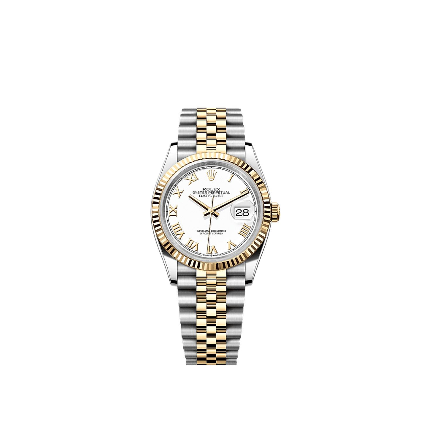 Rolex Datejust 36 126233 (2025) - Wit wijzerplaat 36mm Goud/Staal (1/1)