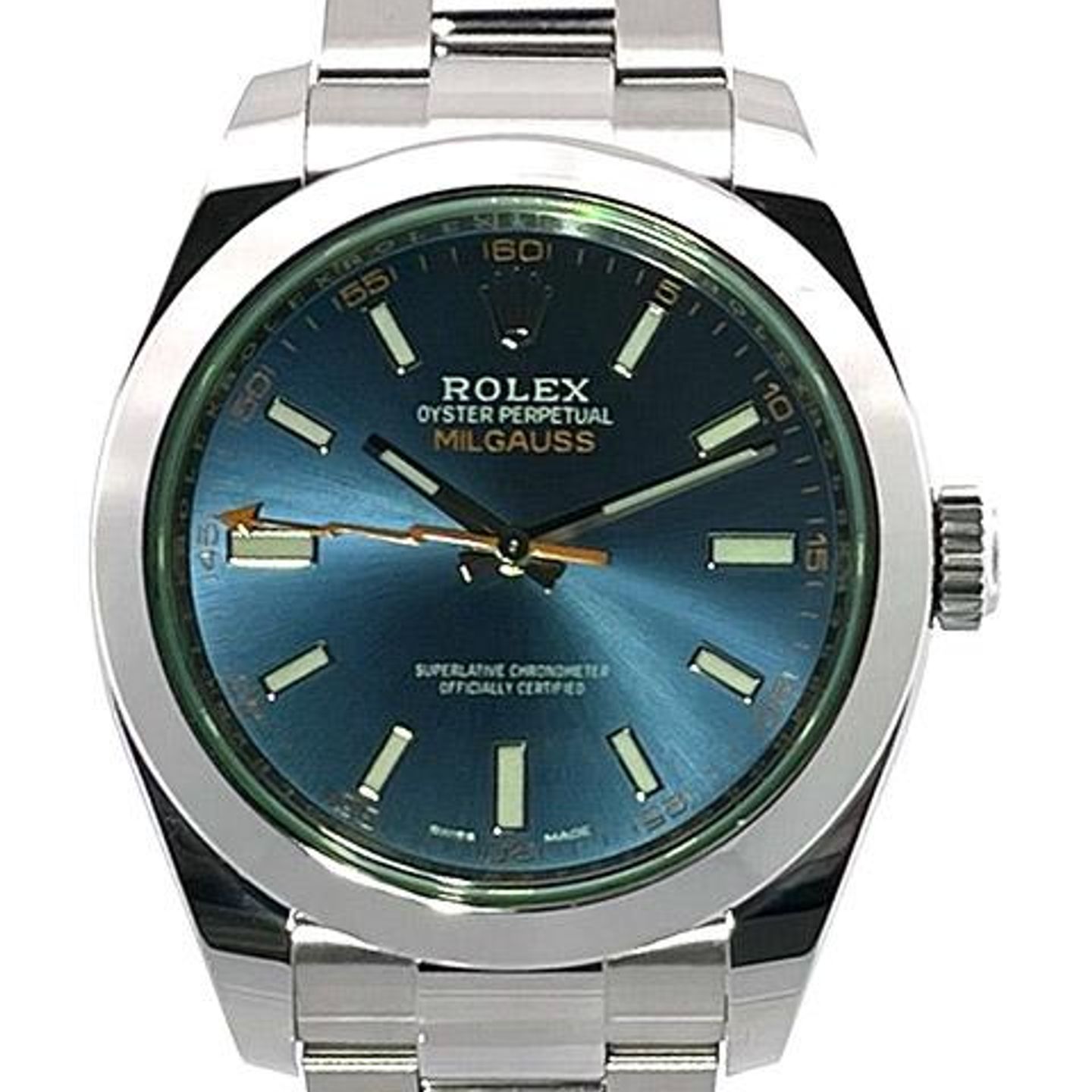 Rolex Milgauss 116400GV (2020) - Blue dial 40 mm Steel case (1/8)