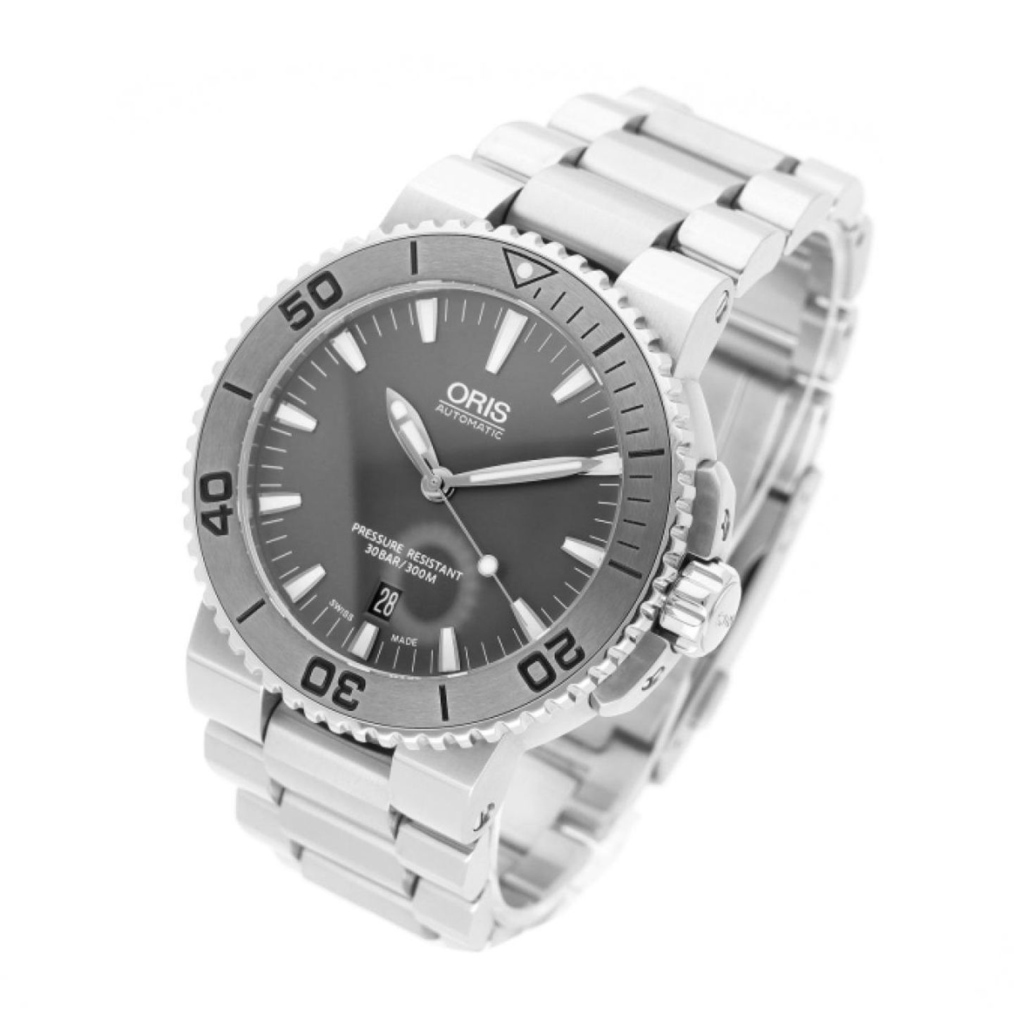 Oris Aquis GMT Date 733 7653 4183-Set MB (2010) - Grijs wijzerplaat 43mm Staal (2/5)