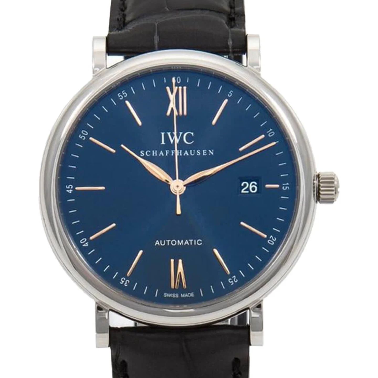 IWC Portofino Automatic IW356523 (2024) - Blauw wijzerplaat 40mm Staal (1/2)