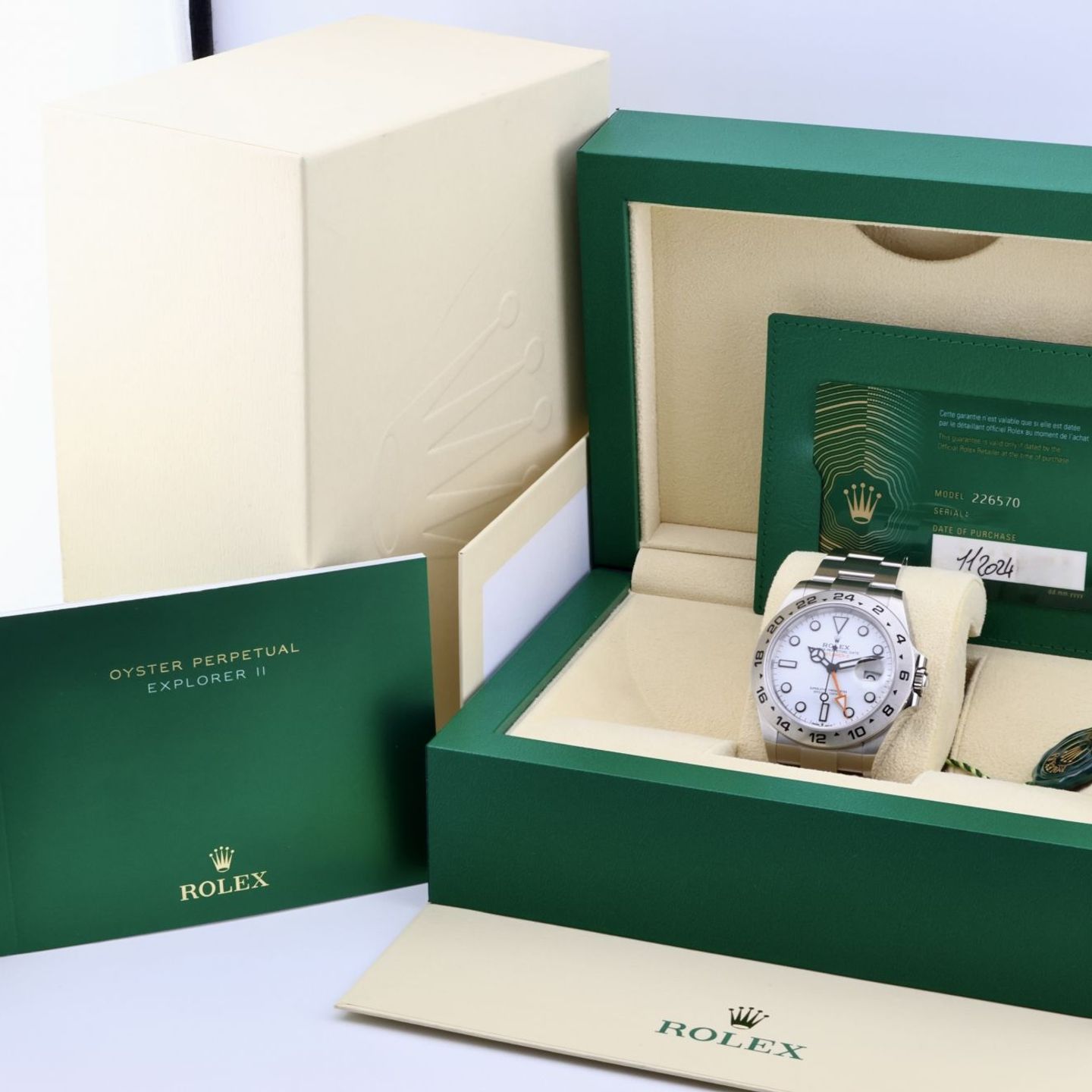 Rolex Explorer II 226570 (2024) - White dial 42 mm Steel case (2/2)