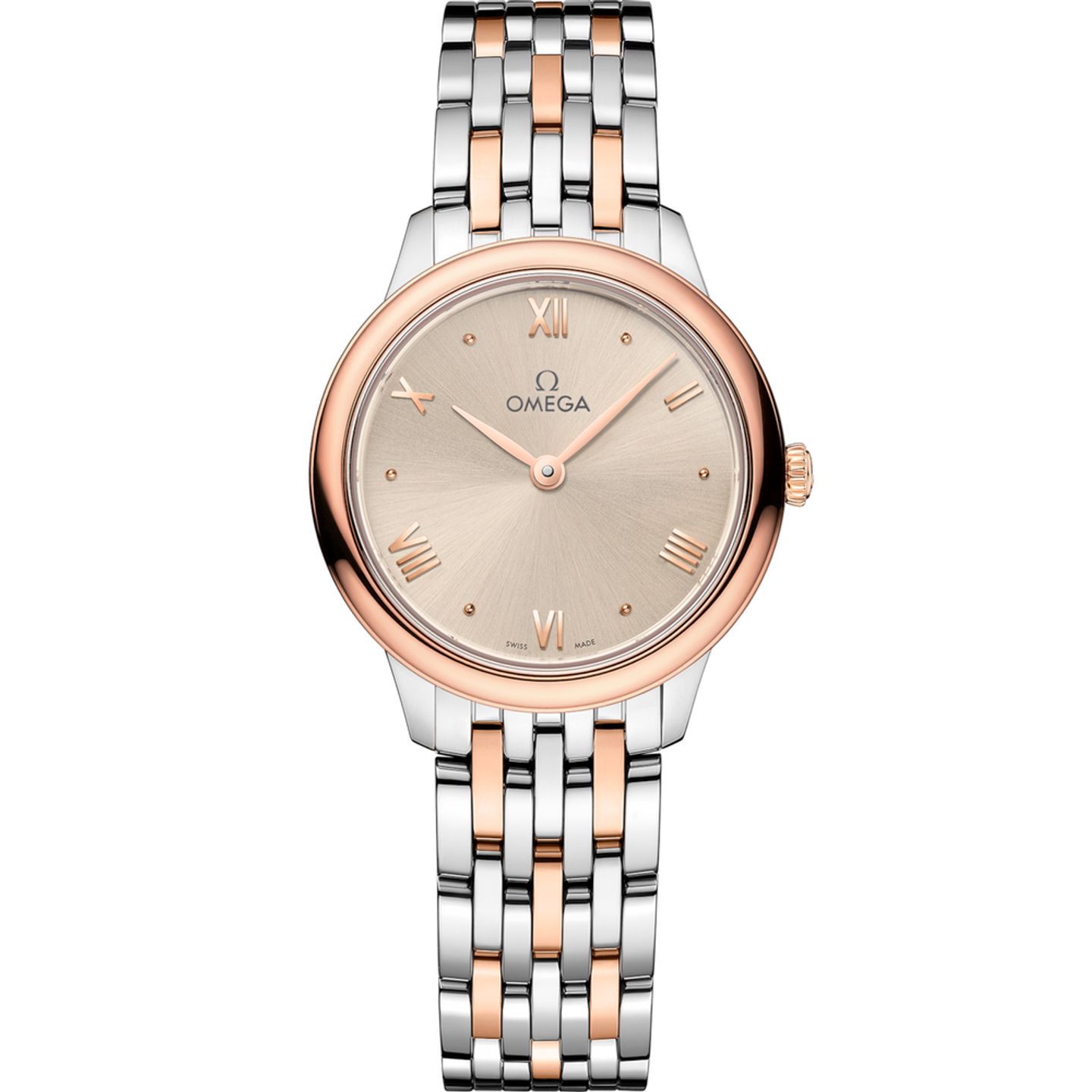 Omega De Ville 434.20.28.60.09.001 (2025) - Beige wijzerplaat 28mm Goud/Staal (1/1)