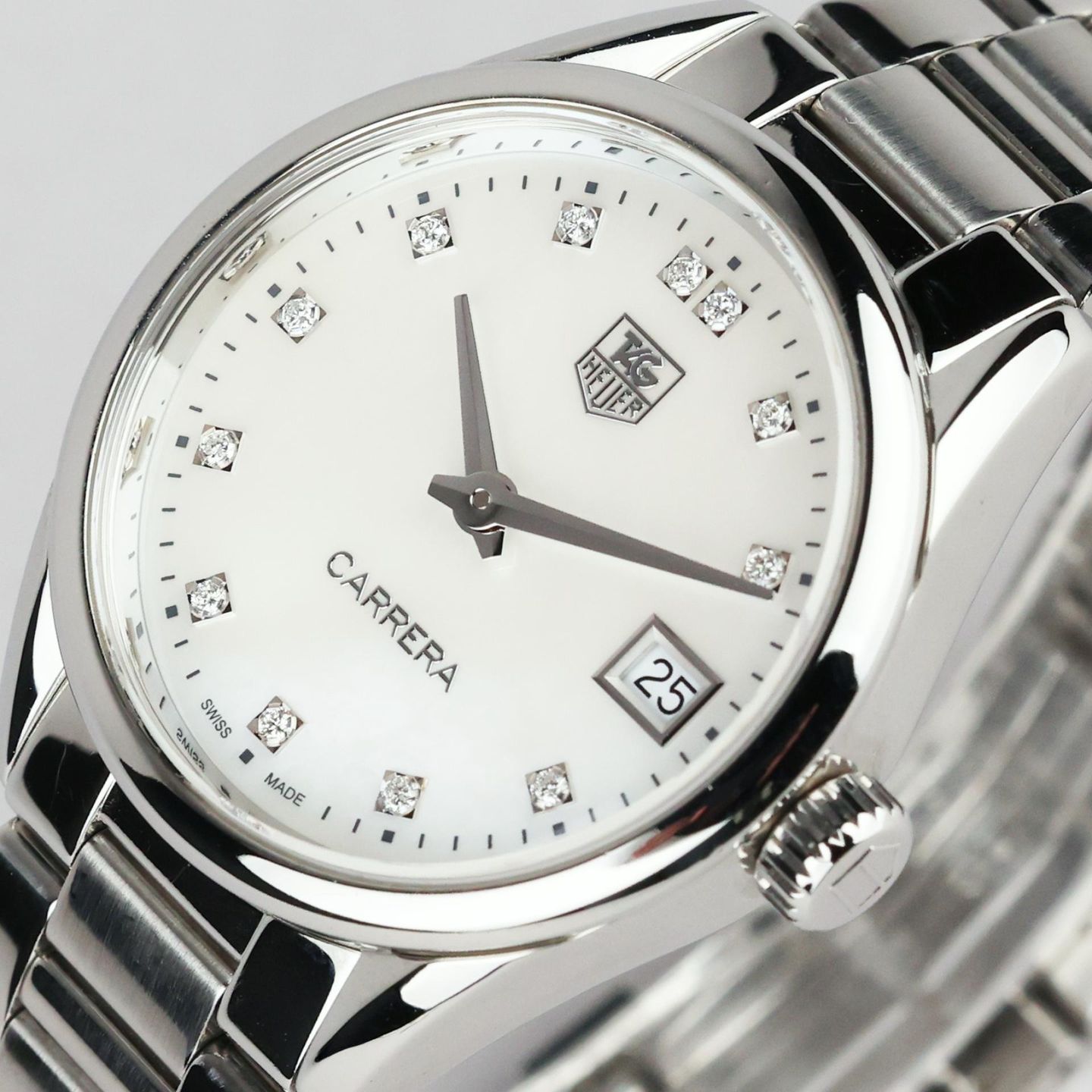 TAG Heuer Carrera Lady WAR1314 (2021) - Wit wijzerplaat 32mm Staal (5/8)