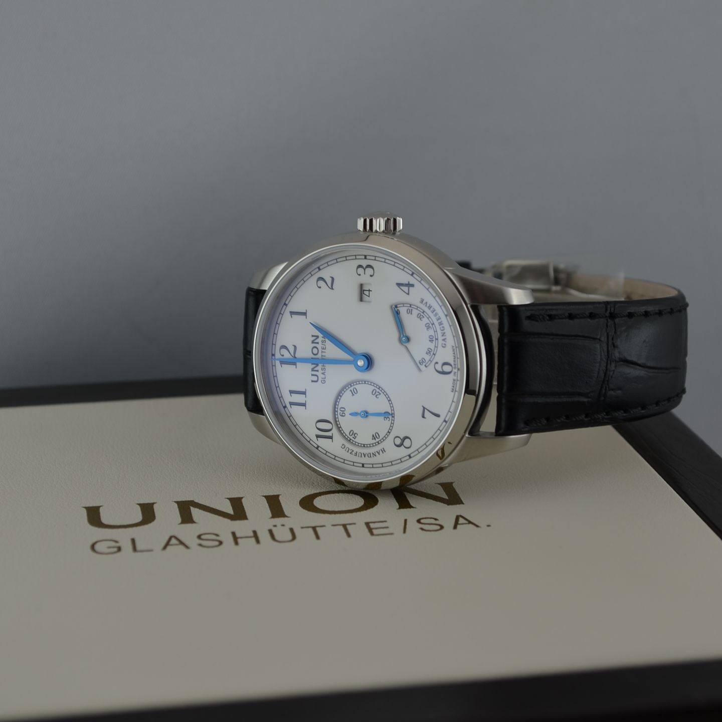 Union Glashütte 1893 D007.456.16.017.00 (Unknown (random serial)) - White dial 41 mm Steel case (3/5)