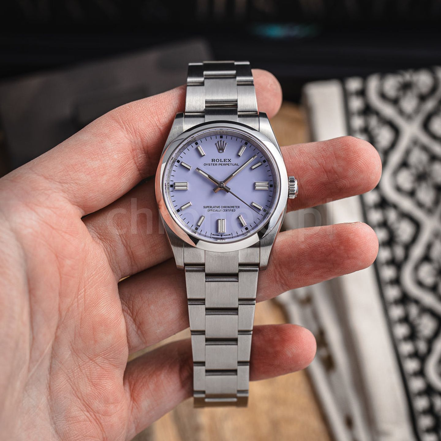 Rolex Oyster Perpetual 36 126000 (2025) - Paars wijzerplaat 36mm Staal (3/8)