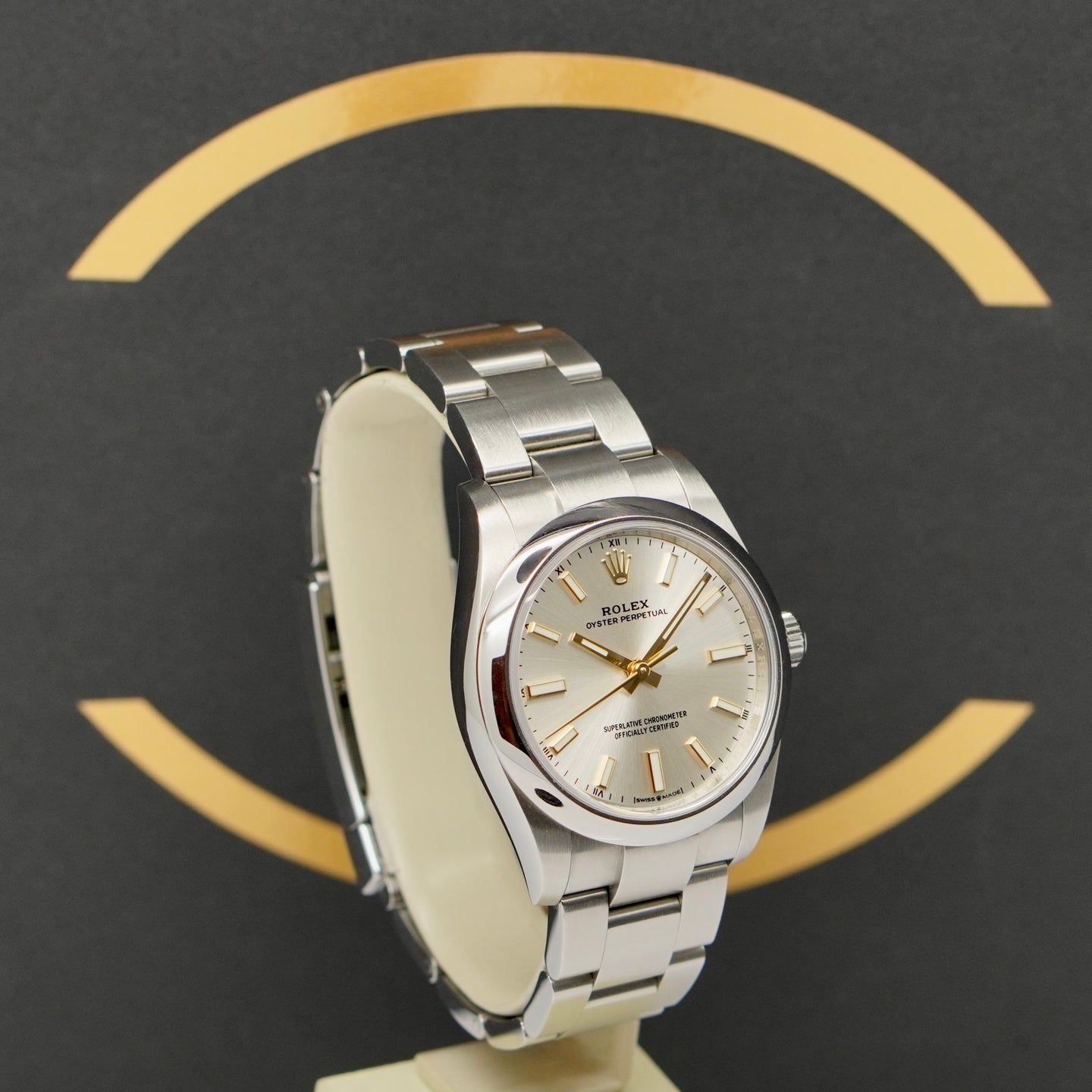 Rolex Oyster Perpetual 34 124200 (2022) - Zilver wijzerplaat 34mm Staal (3/7)