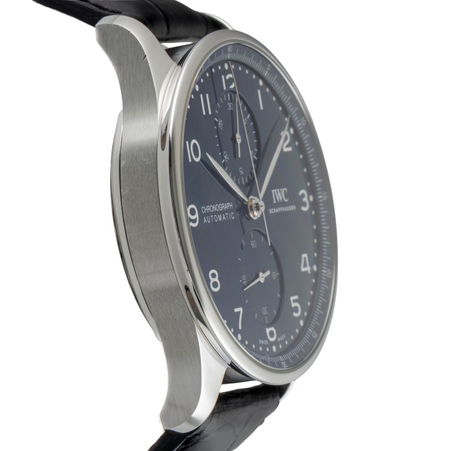 IWC Portuguese Chronograph IW371601 (Unknown (random serial)) - Blue dial 41 mm Steel case (7/8)