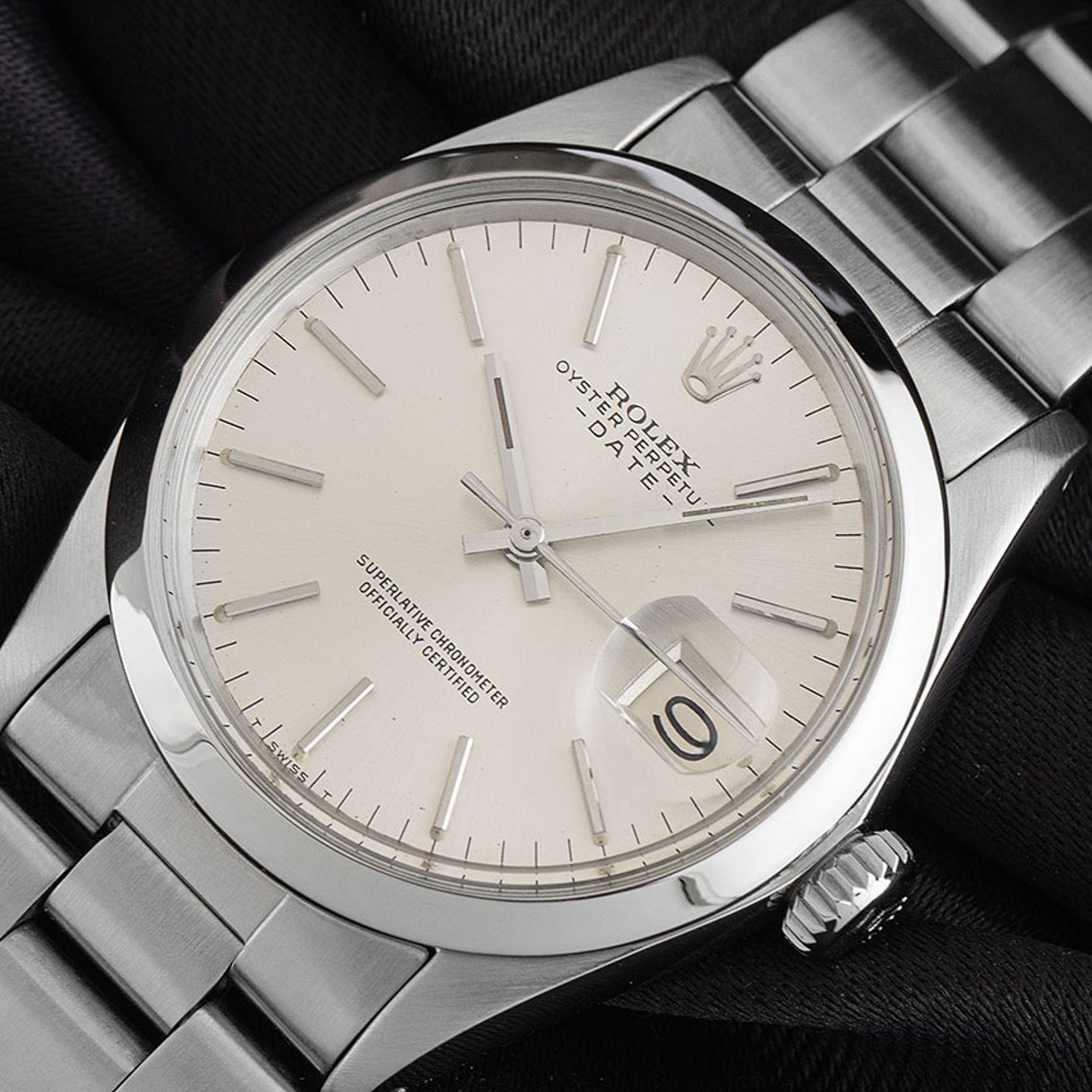 Rolex Oyster Perpetual Date 1500 (1968) - Silver dial 34 mm Steel case (3/8)