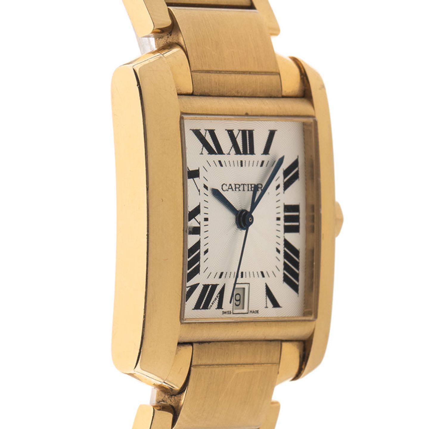 Cartier Tank Française 2302 (2009) - Silver dial 28 mm Steel case (5/8)