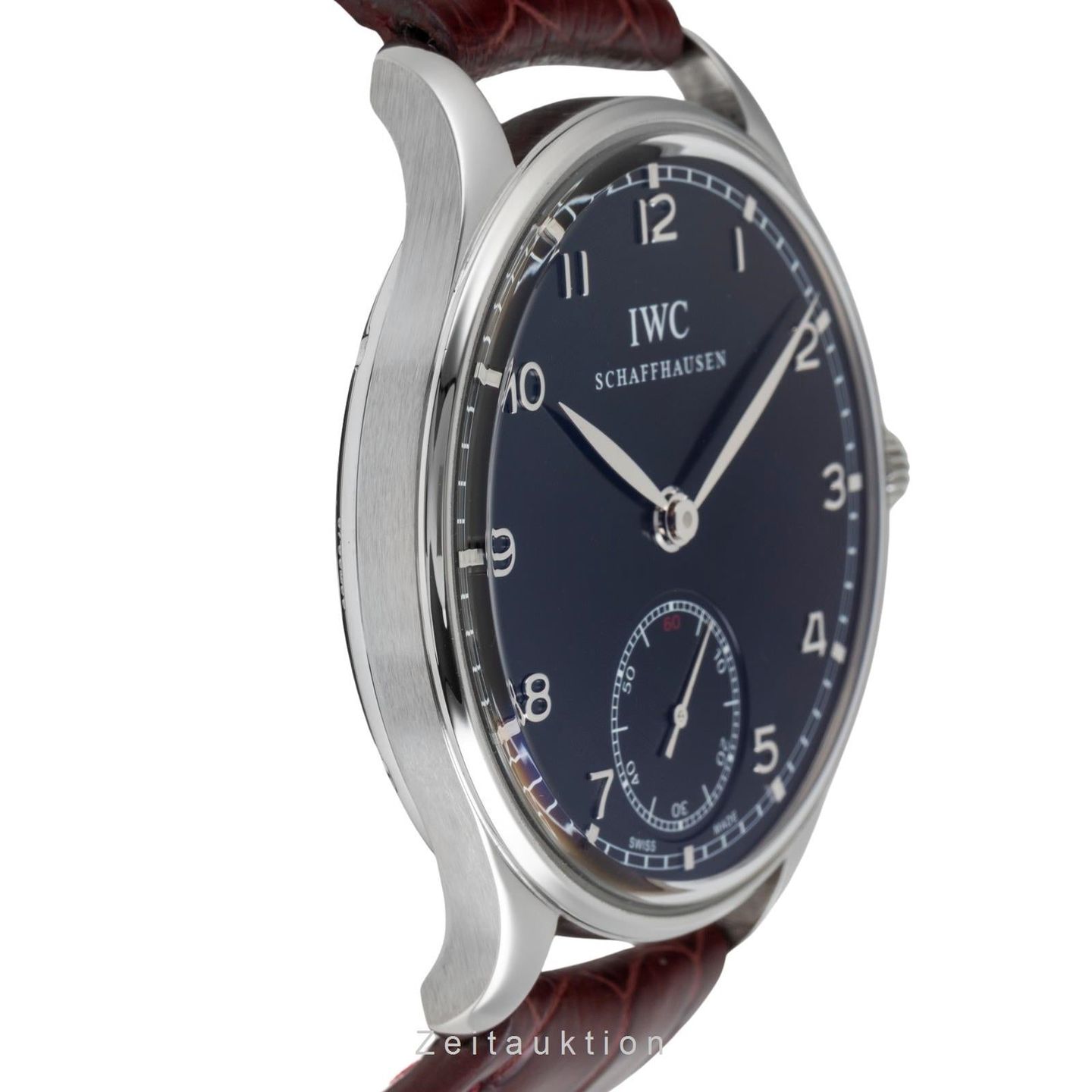 IWC Portuguese Hand-Wound IW545407 (2012) - Black dial 44 mm Steel case (6/8)