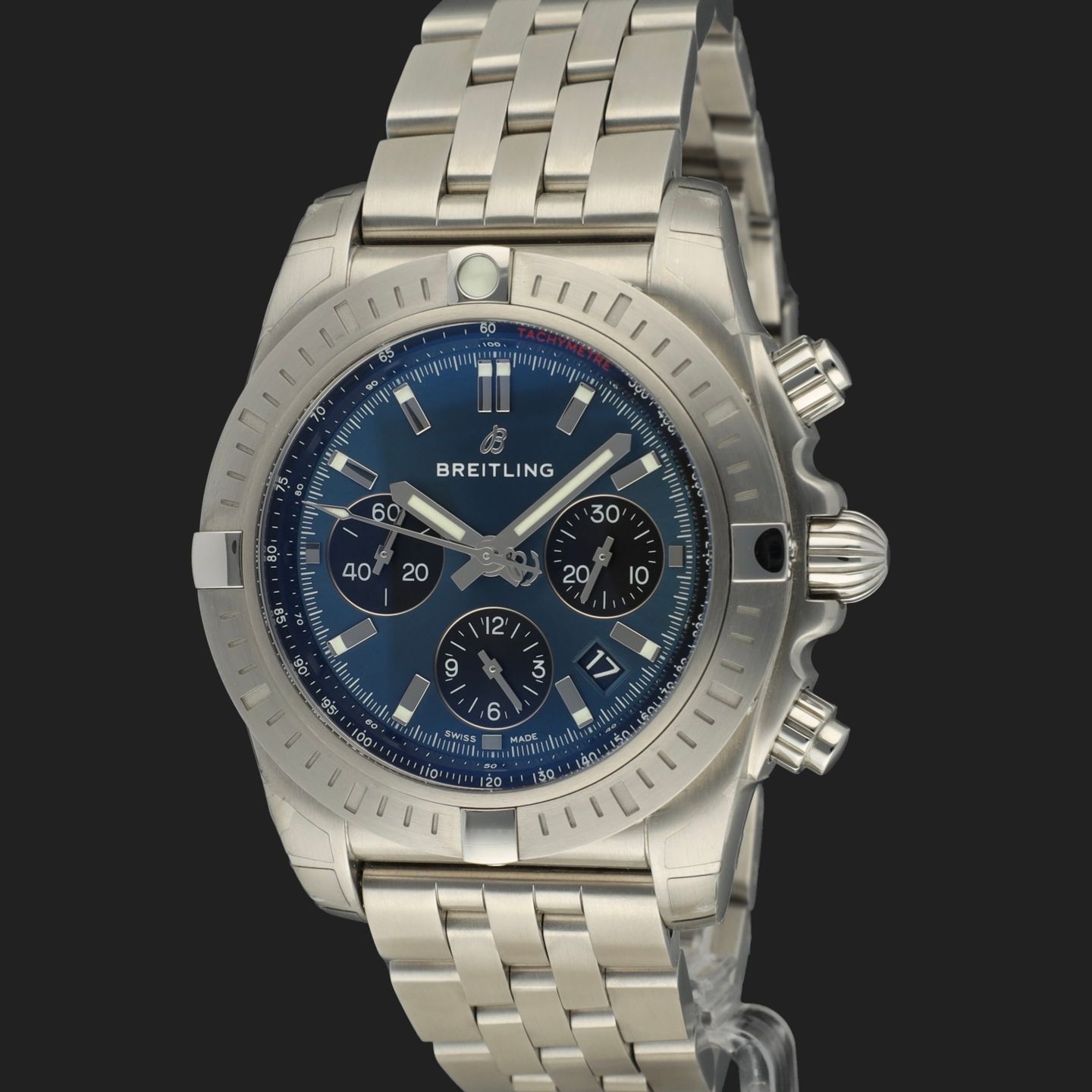Breitling Chronomat AB0115101C1A1 (2020) - Blauw wijzerplaat 44mm Staal (1/8)