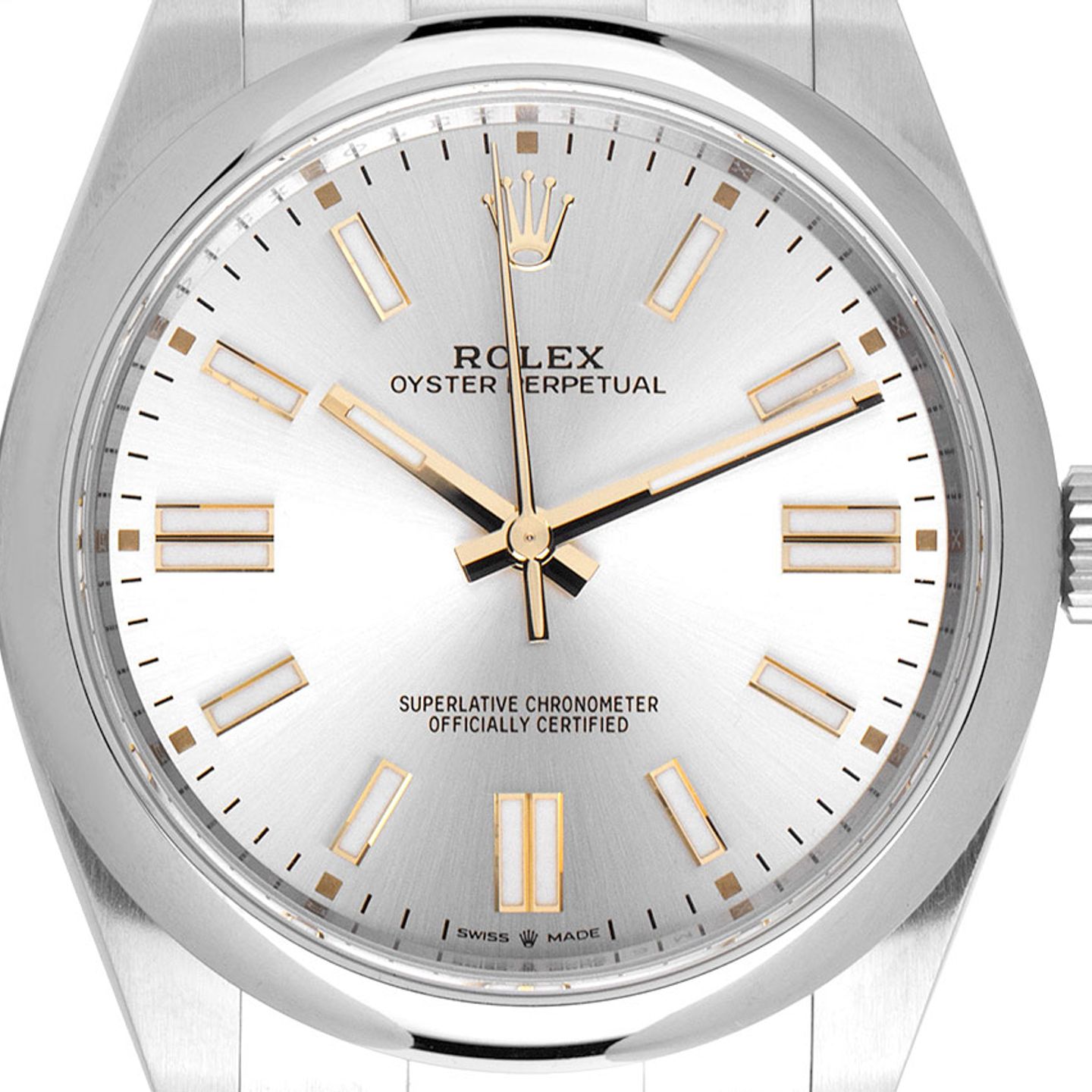 Rolex Oyster Perpetual 41 124300 (2022) - Zilver wijzerplaat 41mm Staal (1/7)