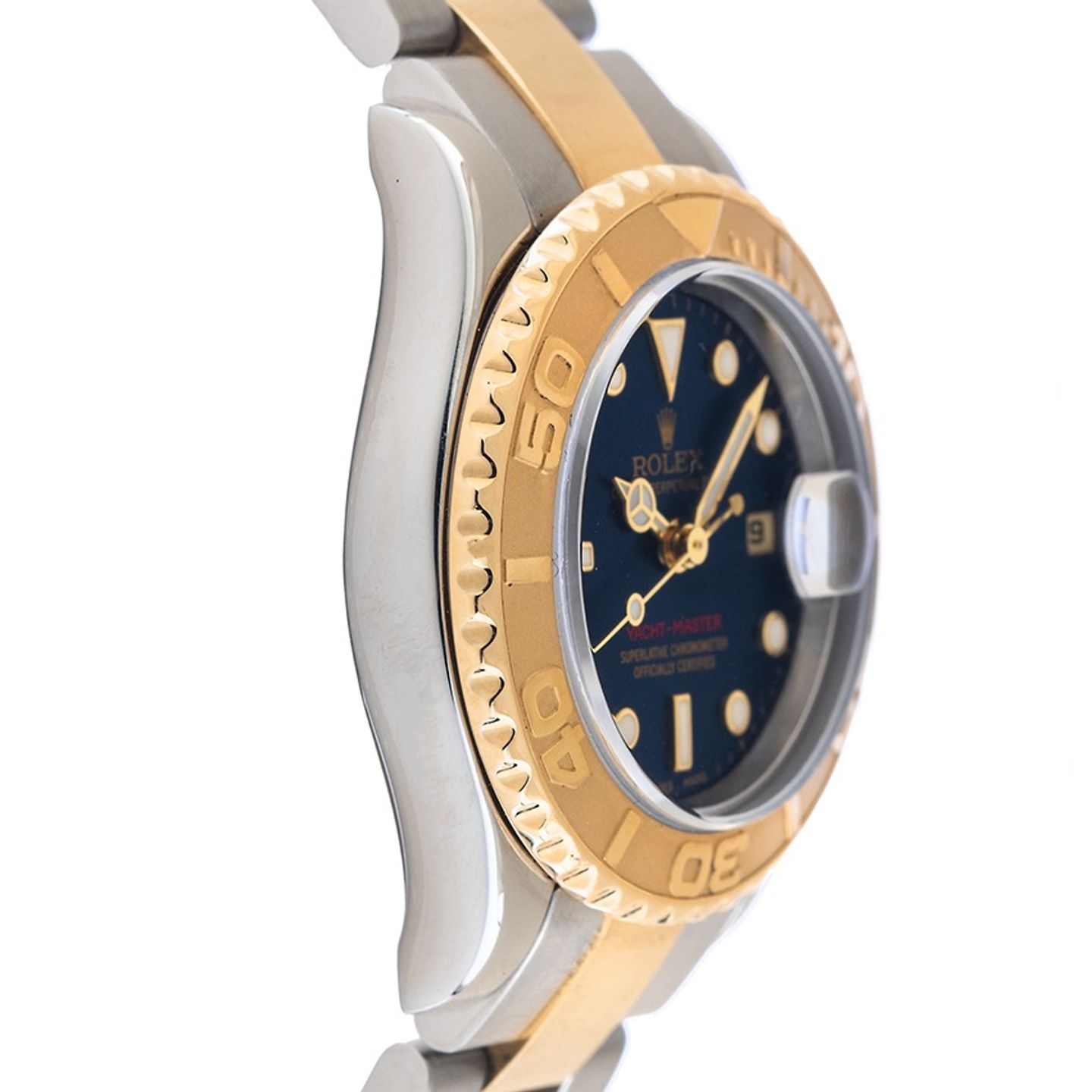 Rolex Yacht-Master 168623 (2000) - Blue dial 35 mm Gold/Steel case (5/8)