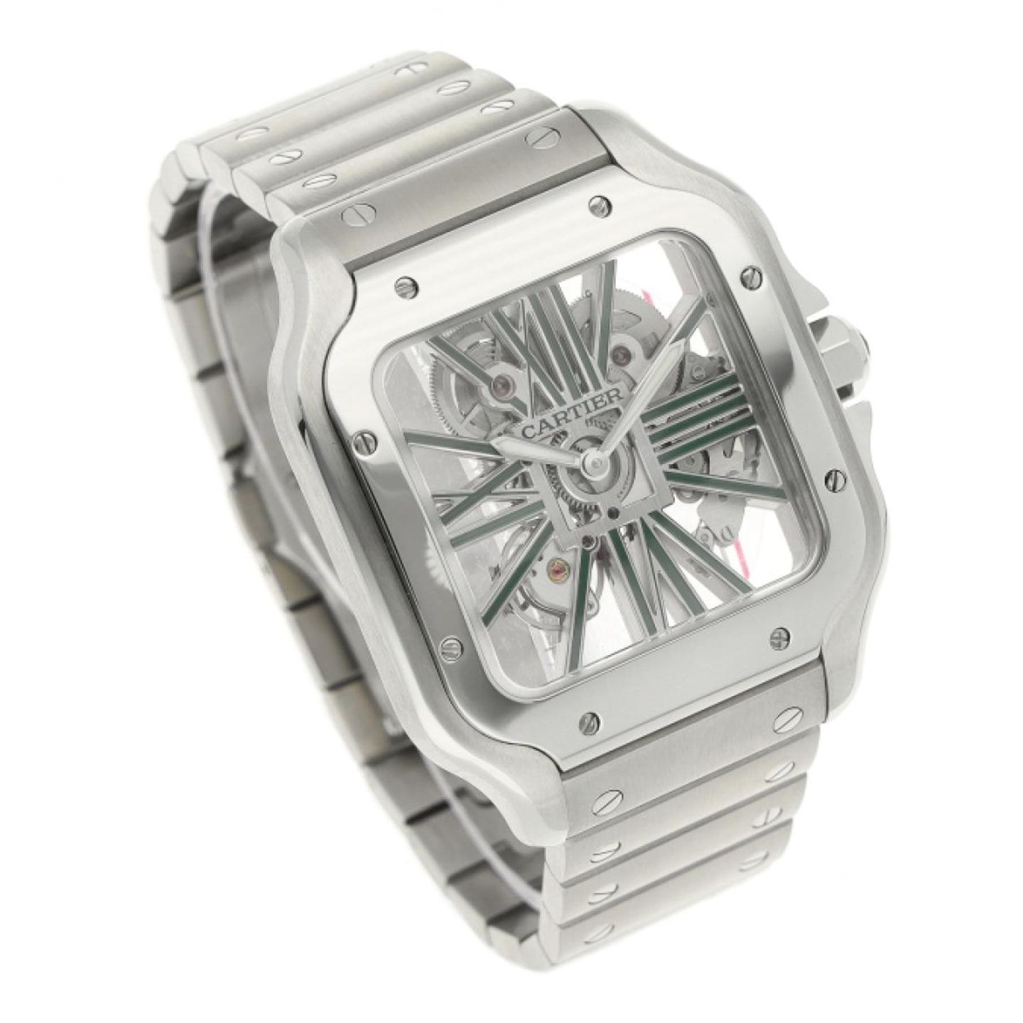 Cartier Santos WHSA0028 (2022) - Transparent dial 48 mm Steel case (3/5)