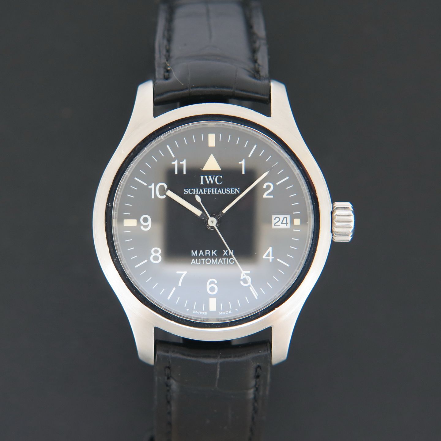 IWC Pilot Mark IW324101 (Onbekend (willekeurig serienummer)) - Zwart wijzerplaat 36mm Staal (3/5)