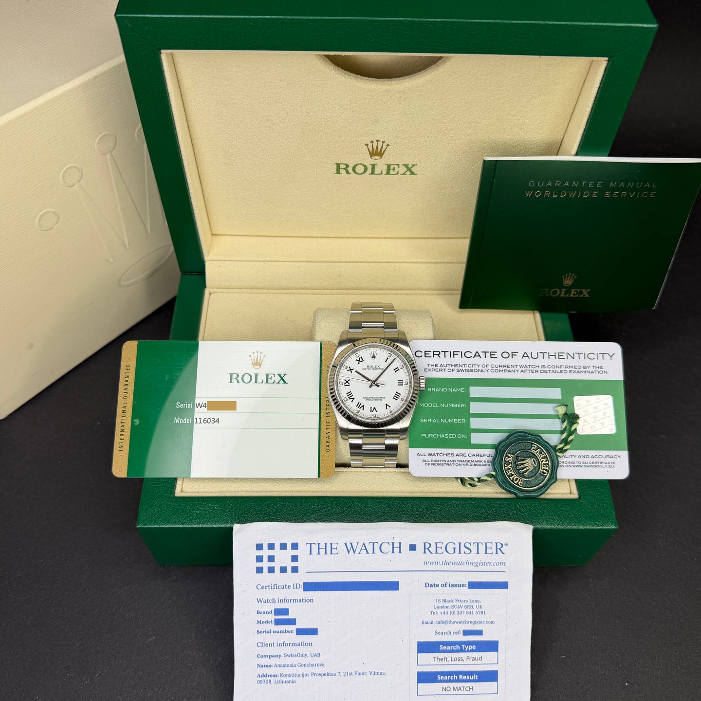 Rolex Oyster Perpetual 36 116034 (2017) - Wit wijzerplaat 36mm Staal (3/8)