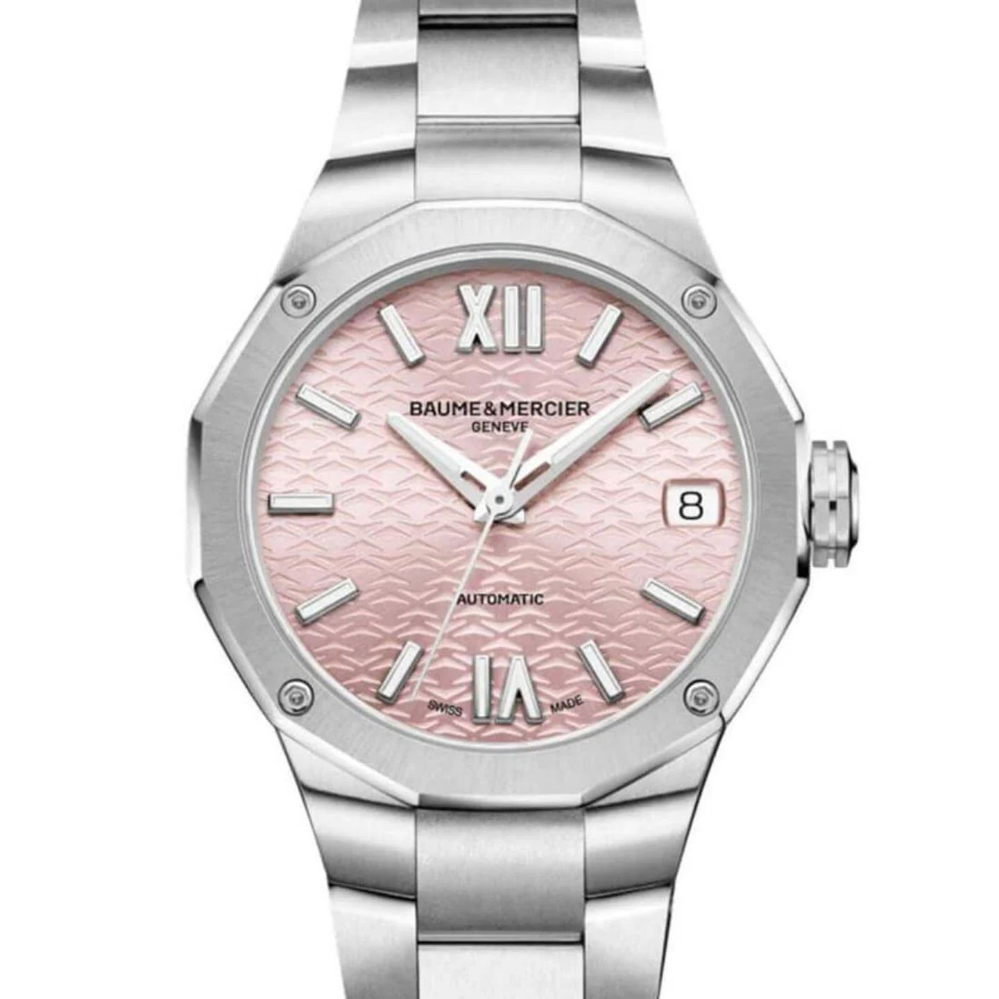 Baume & Mercier Riviera M0A10675 (2023) - Roze wijzerplaat 33mm Staal (2/3)