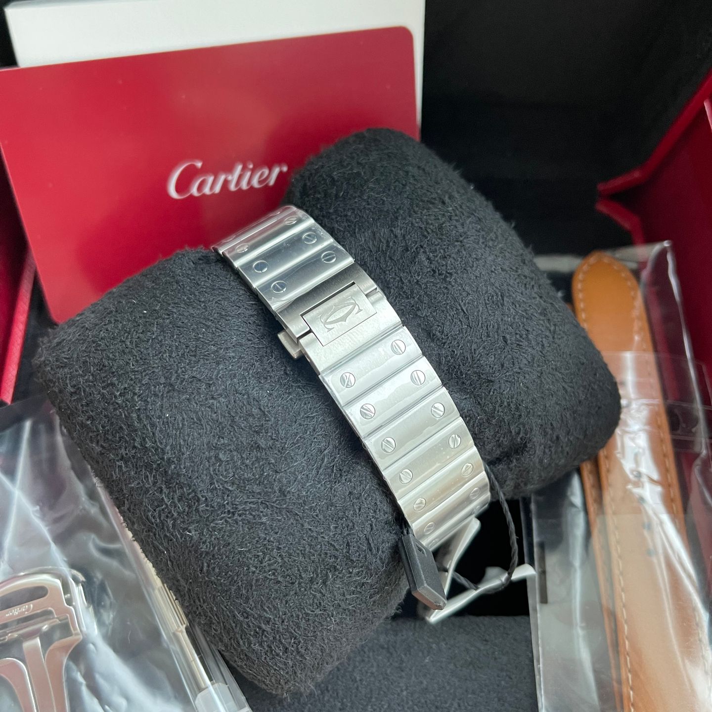 Cartier Santos WSSA0029 (2022) - Zilver wijzerplaat 42mm Staal (2/6)
