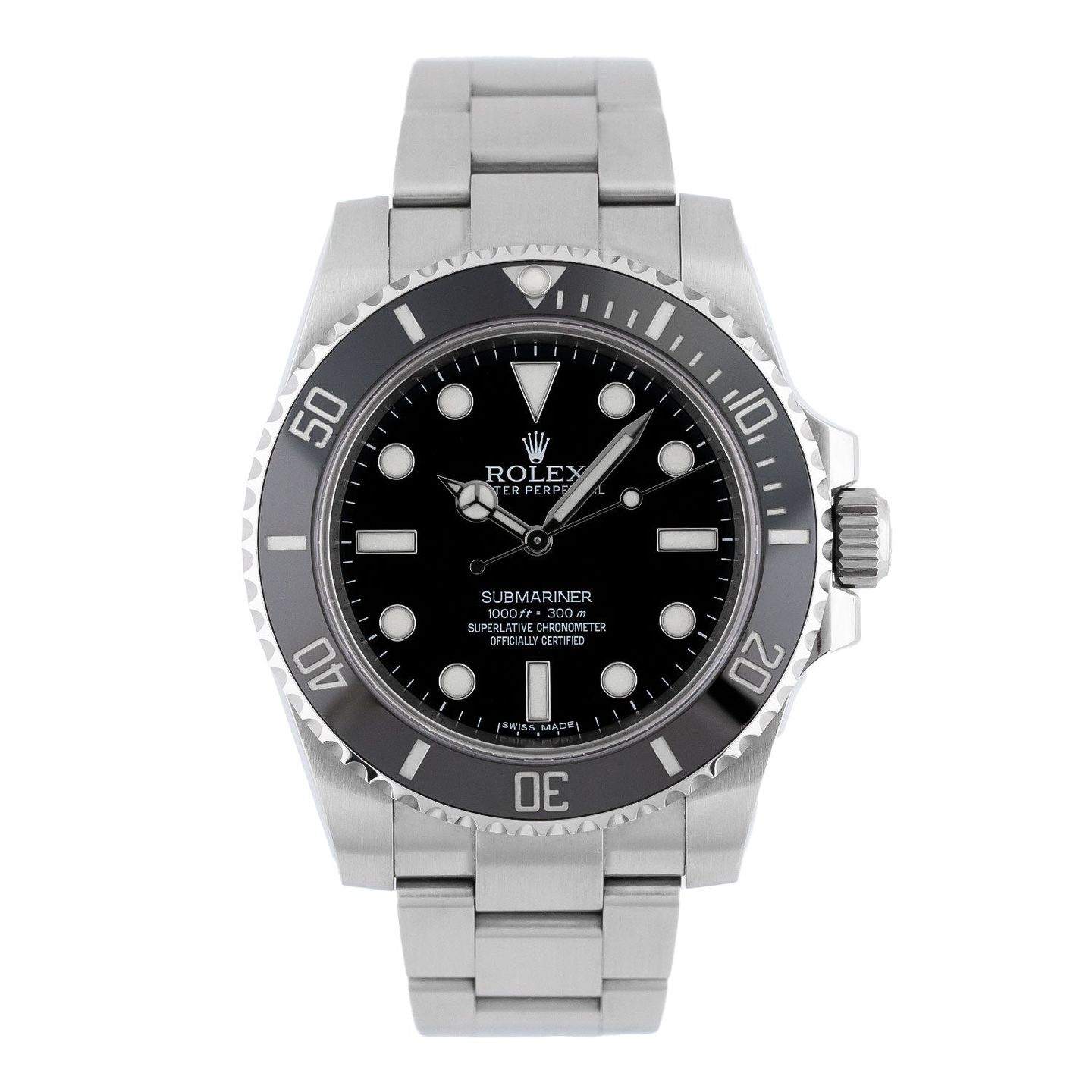 Rolex Submariner No Date 114060 (2015) - Black dial 40 mm Steel case (1/5)