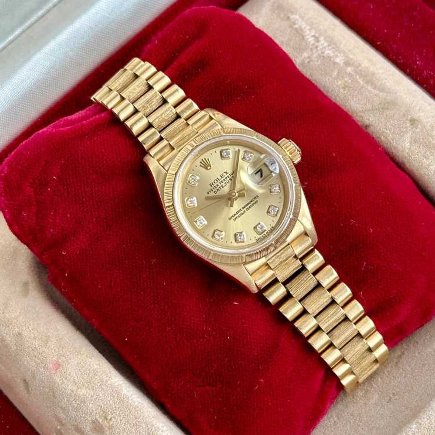 Rolex Lady-Datejust 69278 (1993) - Goud wijzerplaat 26mm Geelgoud (2/8)