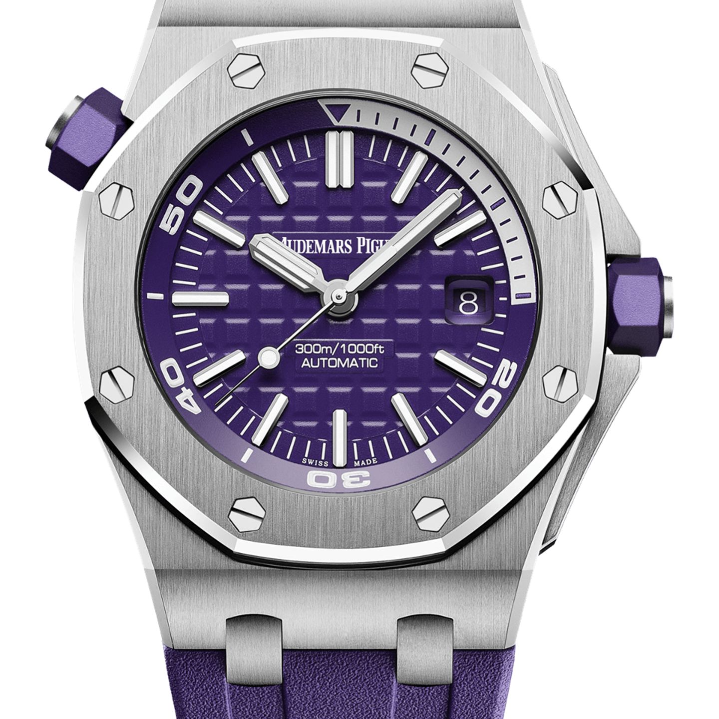 Audemars Piguet Royal Oak Offshore Diver 15710ST.OO.A077CA.01 (2025) - Purple dial 42 mm Steel case (1/1)