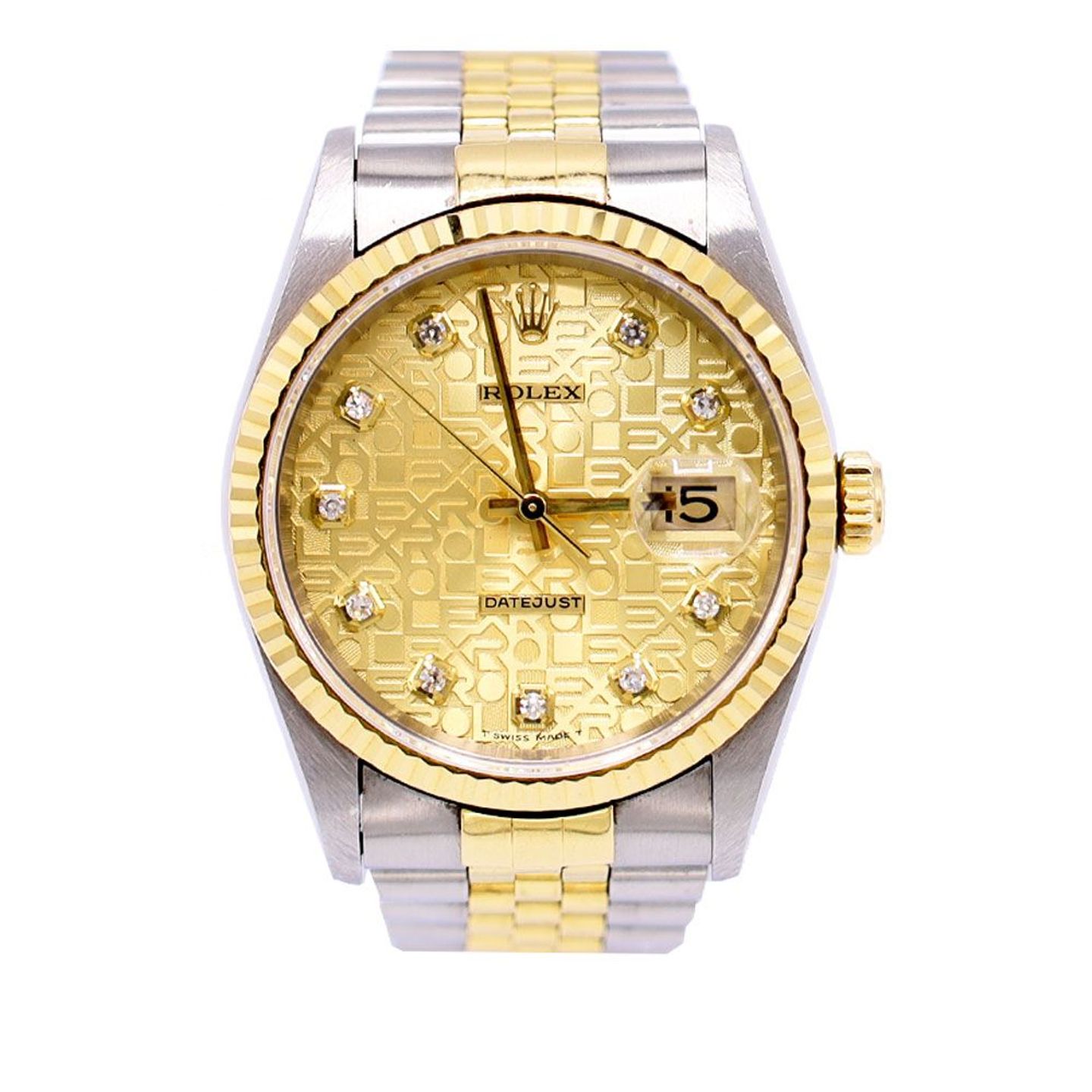 Rolex Datejust 36 16233 (1996) - Gold dial 36 mm Gold/Steel case (1/5)