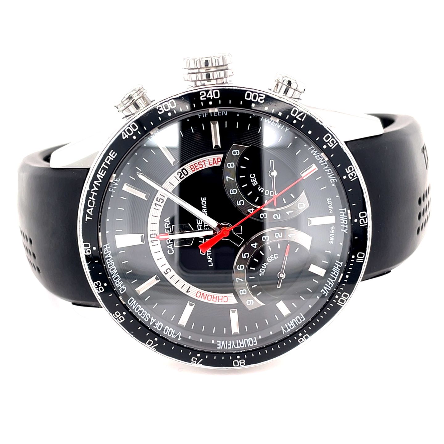 TAG Heuer Carrera CV7A10 (Unknown (random serial)) - Black dial 43 mm Steel case (1/8)