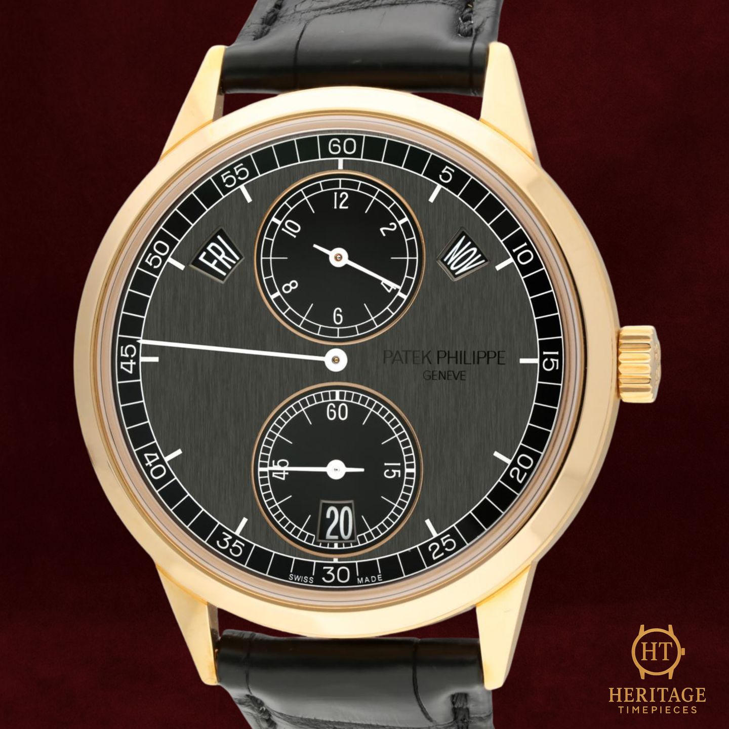 Patek Philippe Annual Calendar 5235/50R-001 (2020) - Zwart wijzerplaat 41mm Roségoud (1/8)