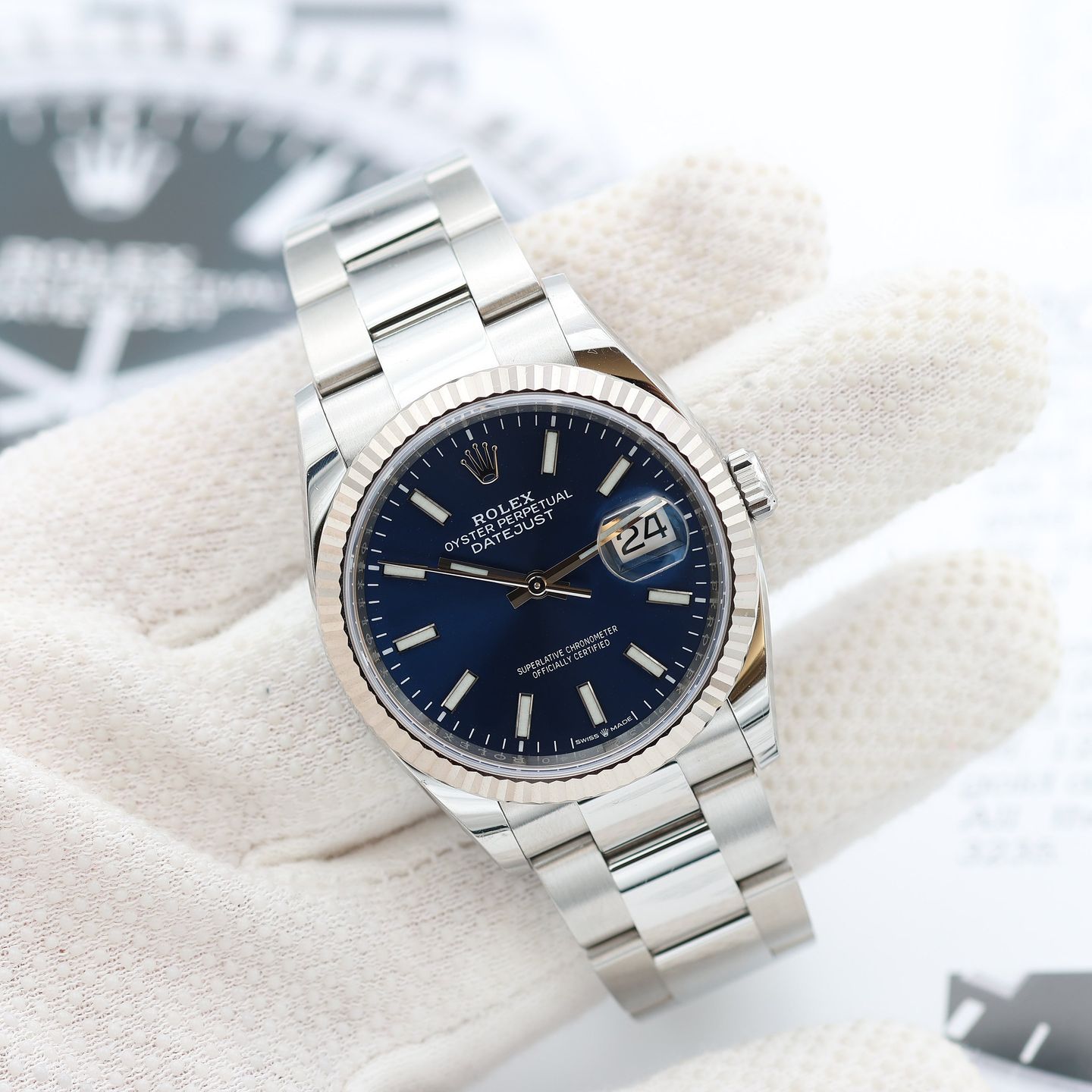 Rolex Datejust 36 126234 (Unknown (random serial)) - Blue dial 36 mm Steel case (4/8)