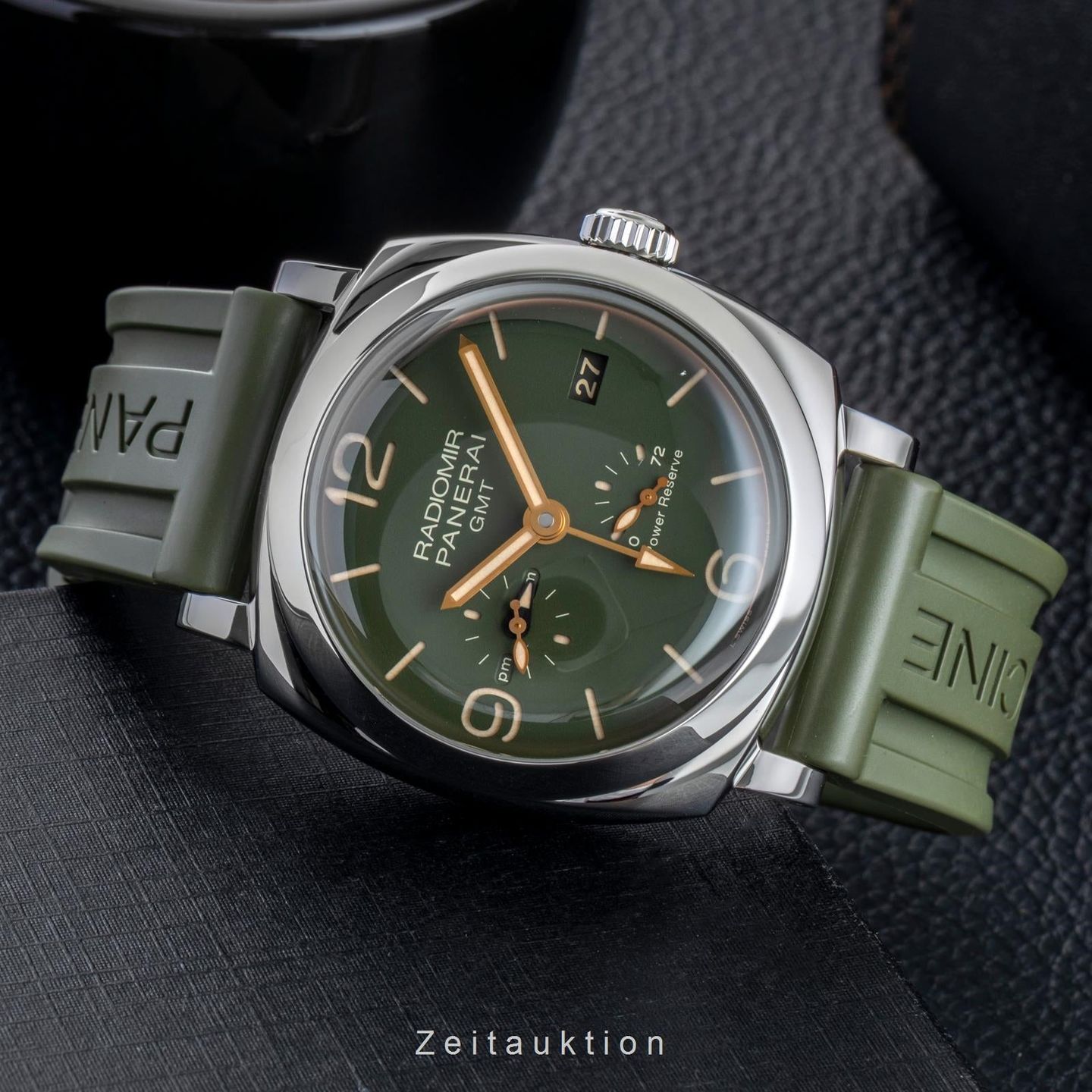 Panerai Radiomir GMT PAM00999 (Onbekend (willekeurig serienummer)) - Groen wijzerplaat 45mm Staal (2/8)