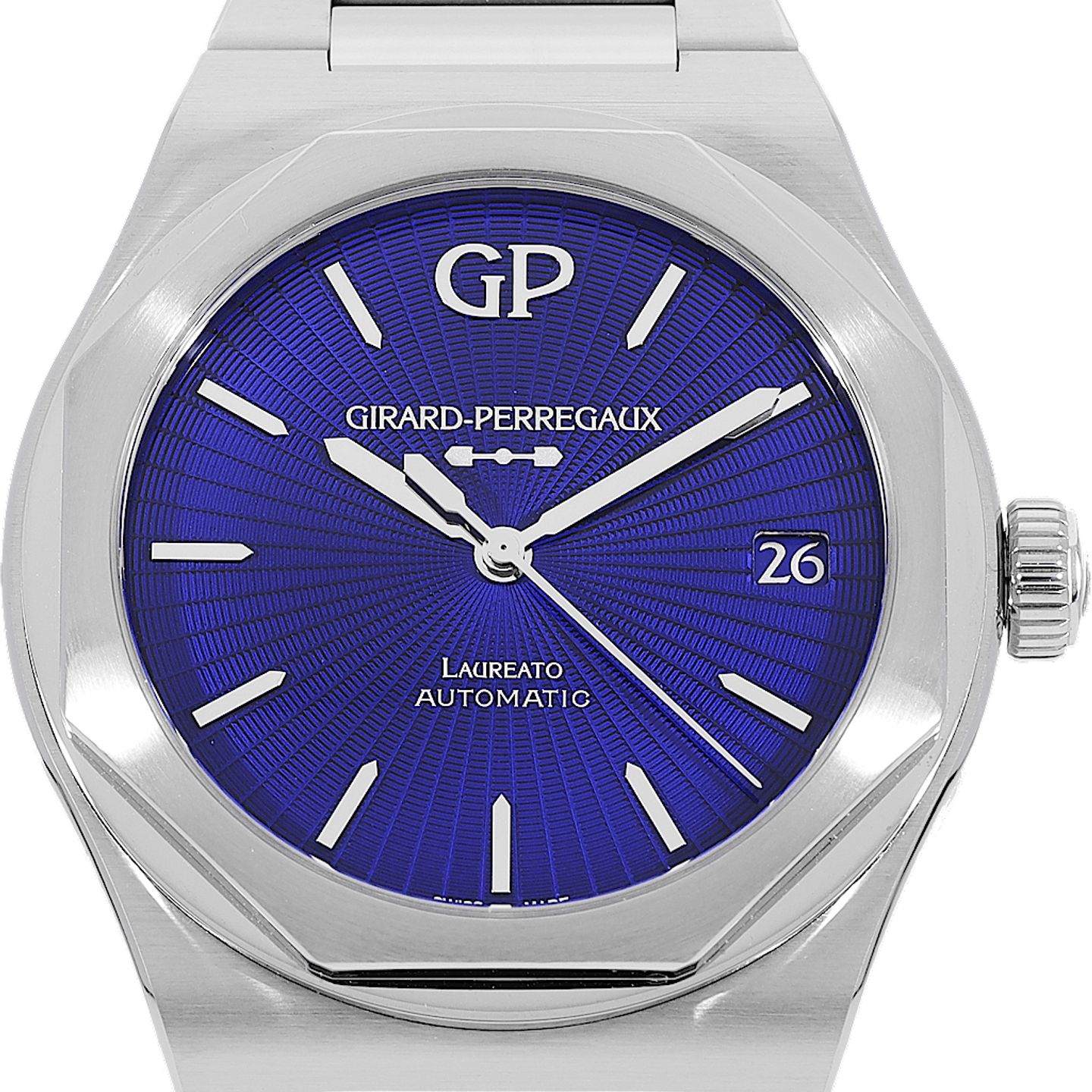 Girard-Perregaux Laureato 81010-11-432-11A (2022) - Blue dial 43 mm Steel case (1/5)