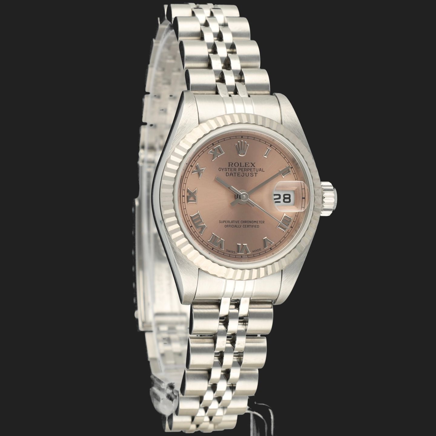 Rolex Lady-Datejust 79174 (2000) - Roze wijzerplaat 26mm Staal (4/8)
