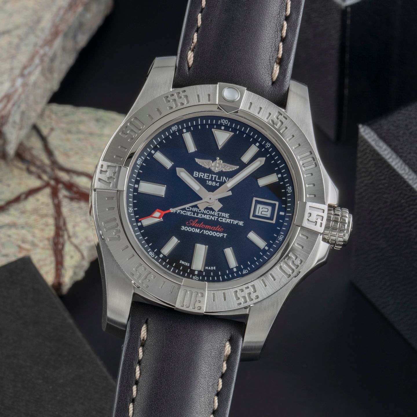 Breitling Avenger II Seawolf A1733110/BC30 (Unknown (random serial)) - Black dial 45 mm Steel case (3/8)