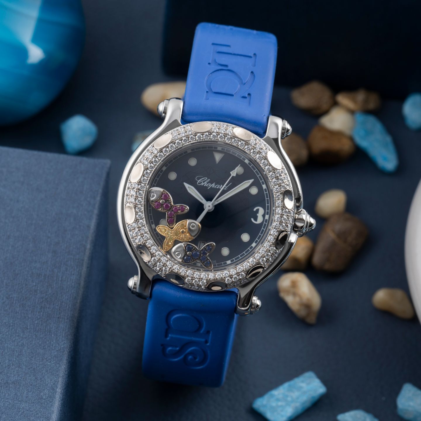 Chopard Happy Sport 27/8922 (2005) - Zwart wijzerplaat 31mm Staal (1/8)