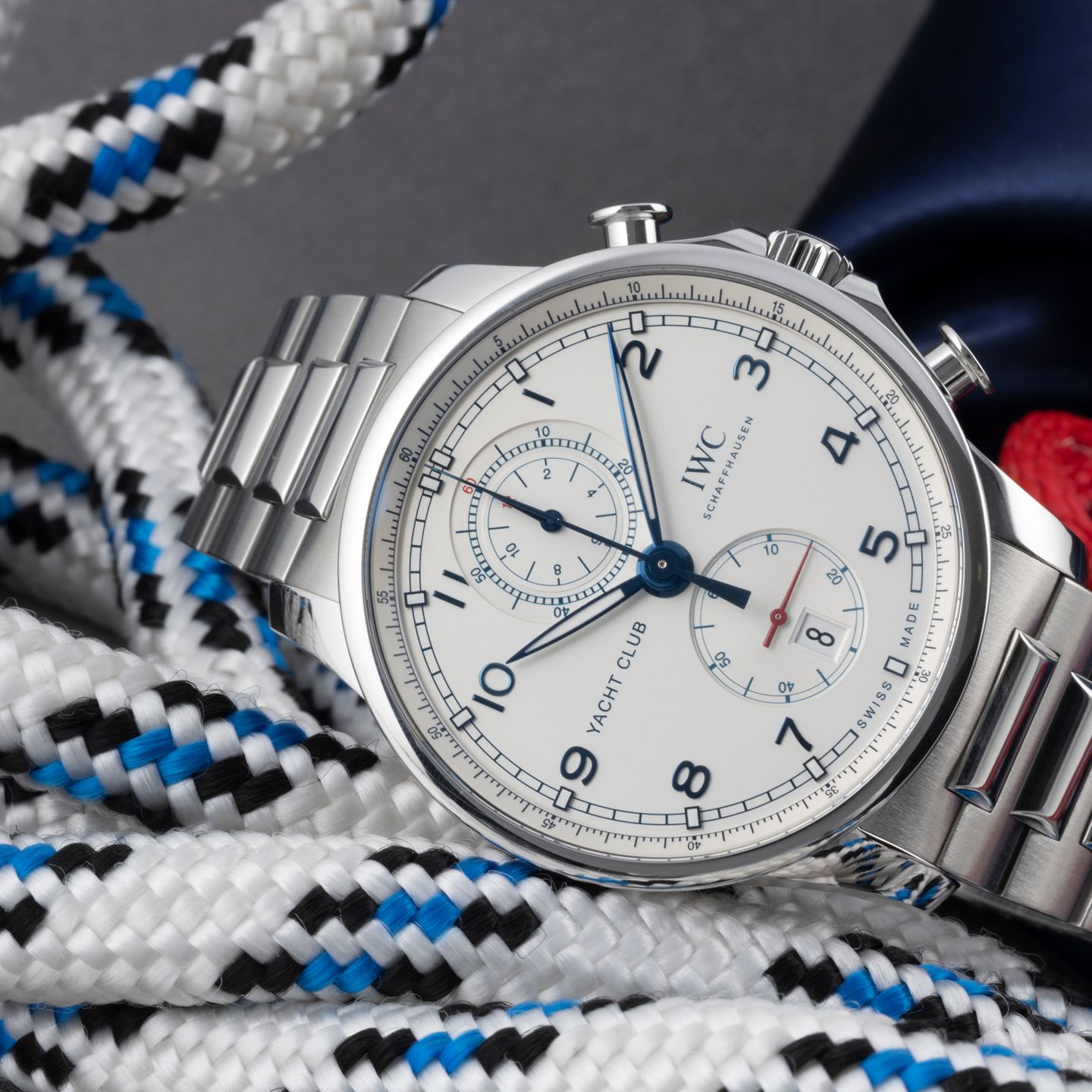 IWC Portuguese Yacht Club Chronograph IW390702 (Onbekend (willekeurig serienummer)) - Zilver wijzerplaat 45mm Staal (2/8)