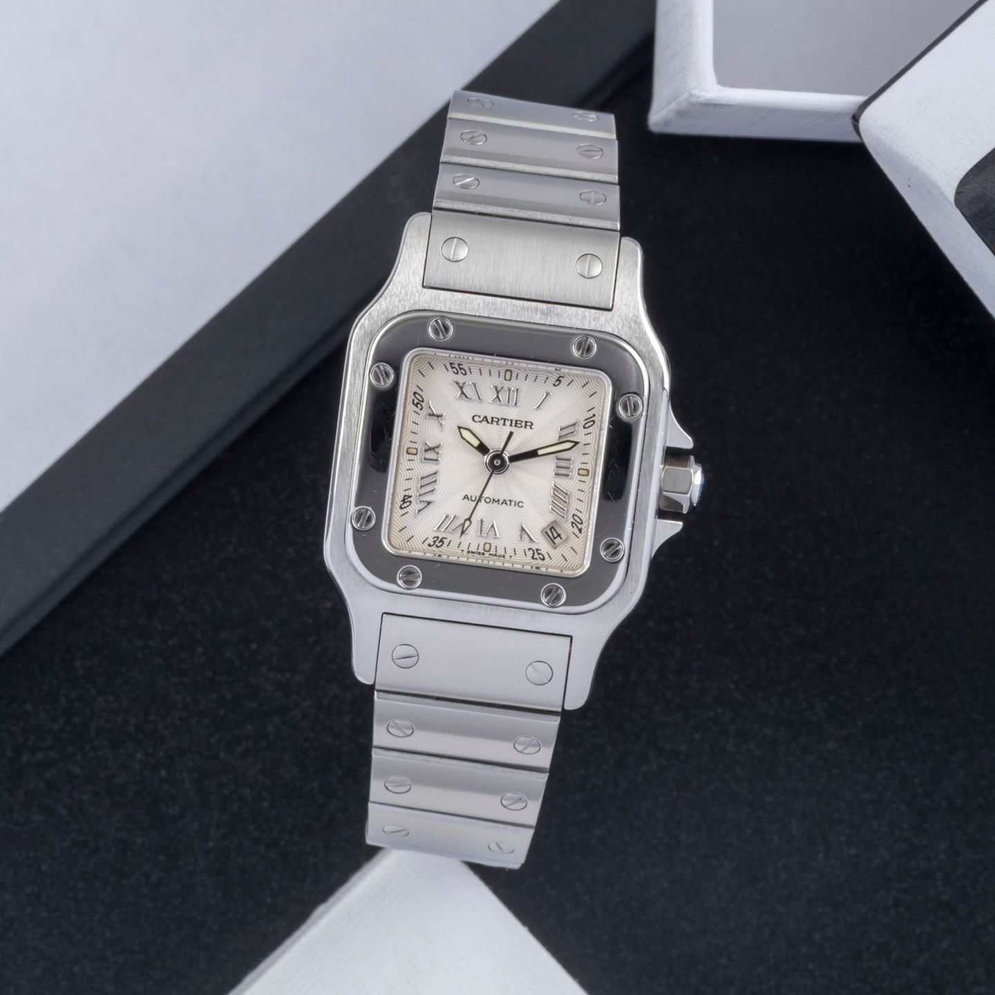 Cartier Santos Galbée W20044D6 (2000) - Silver dial 24 mm Steel case (1/8)