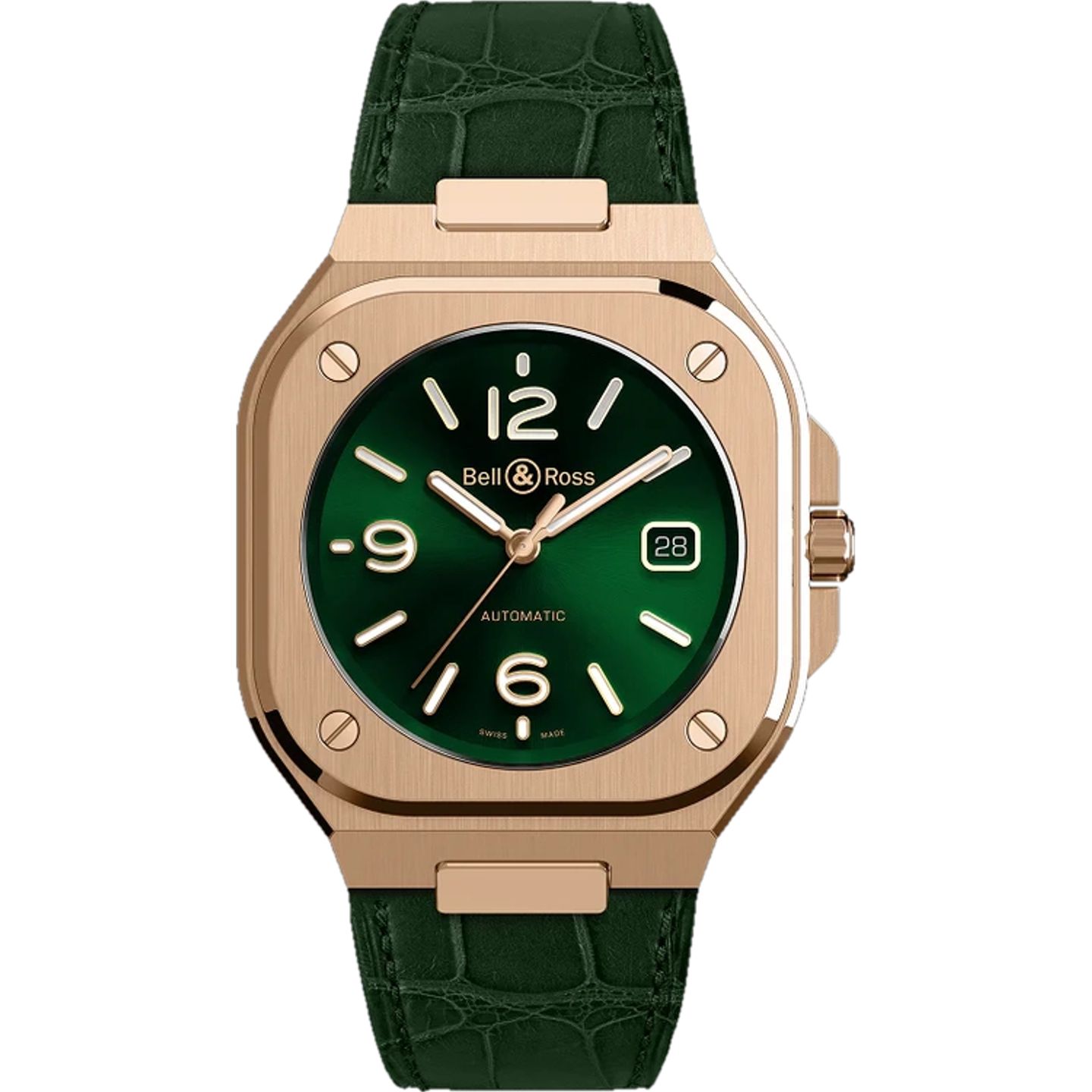 Bell & Ross BR 05 BR05A-GN-PG/SCR (2026) - Green dial Rose Gold case (1/1)